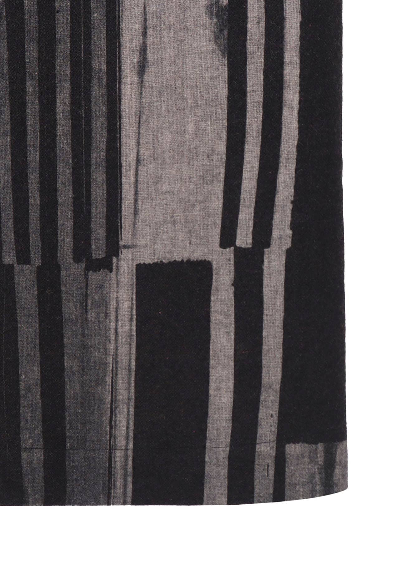FLANNEL STRIPE PATTERN SINGLE LONG VEST