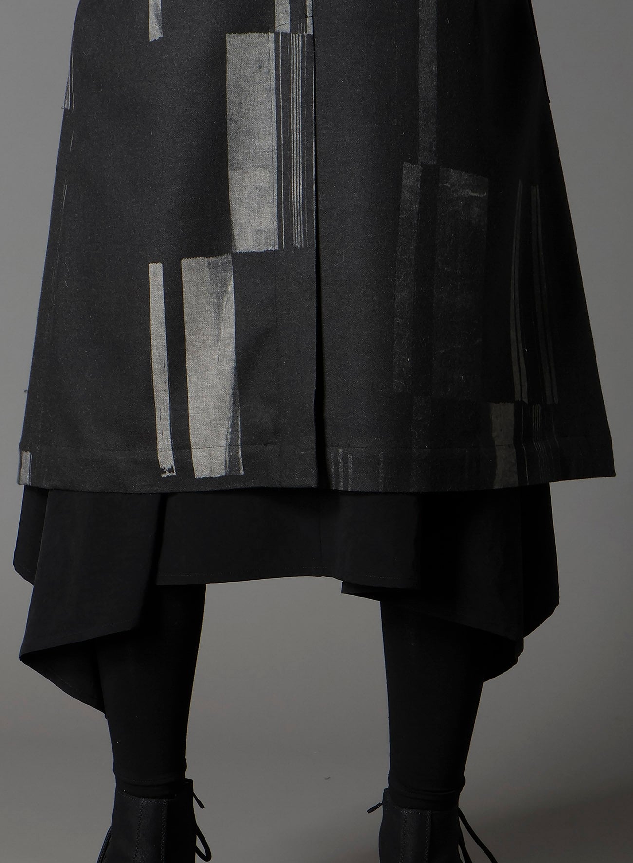 FLANNEL STRIPE PATTERN SINGLE LONG VEST
