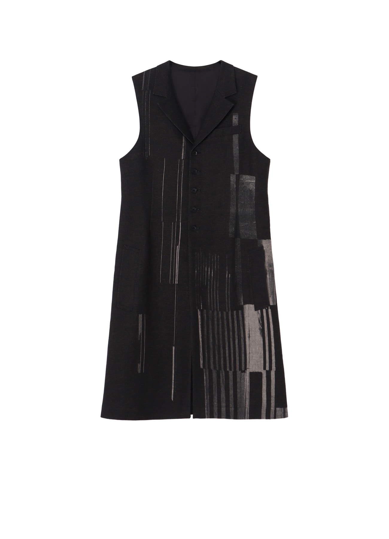 FLANNEL STRIPE PATTERN SINGLE LONG VEST