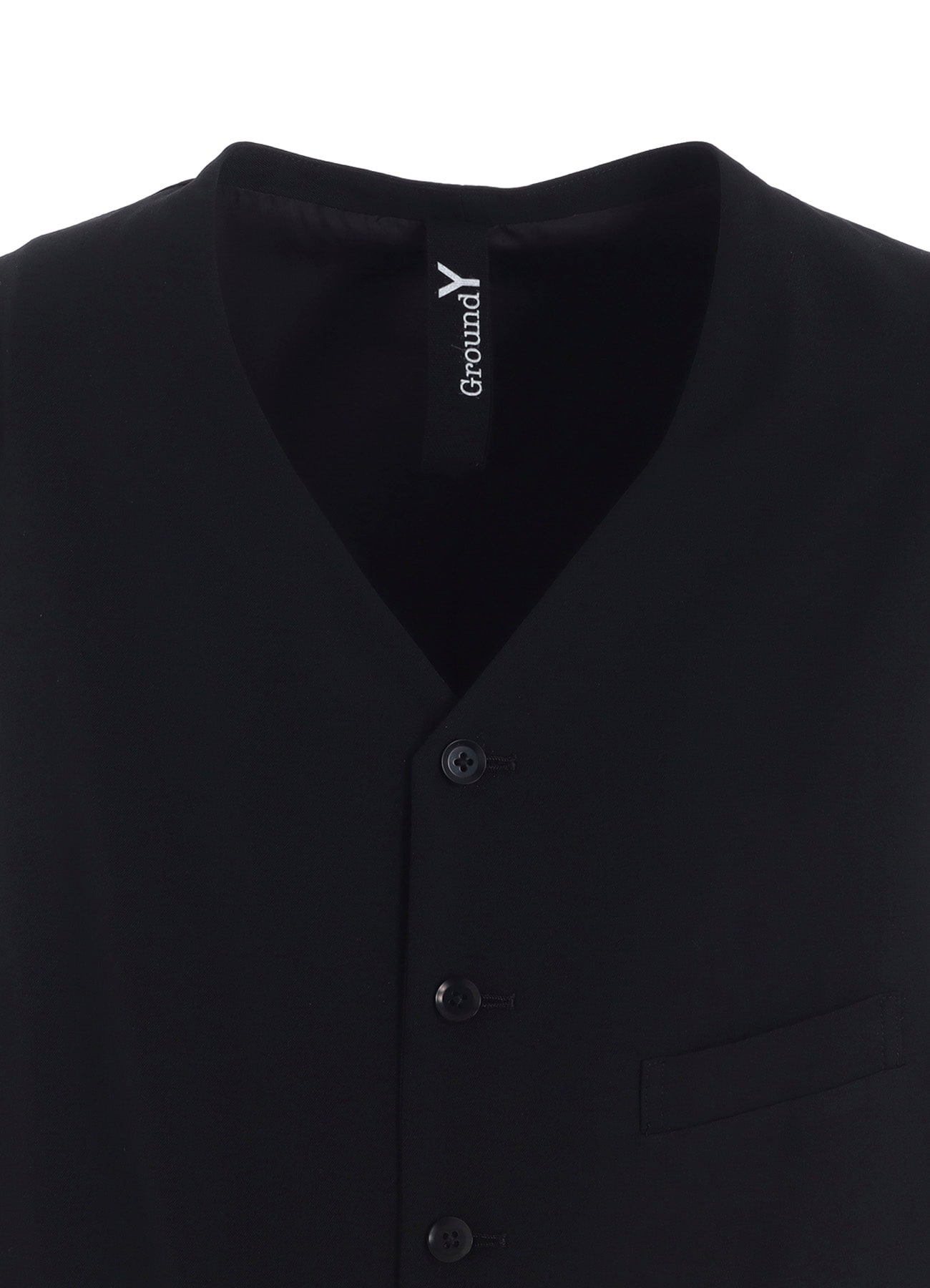 W/GABARDINE DOUBLE GAUZE  PLEATED VEST