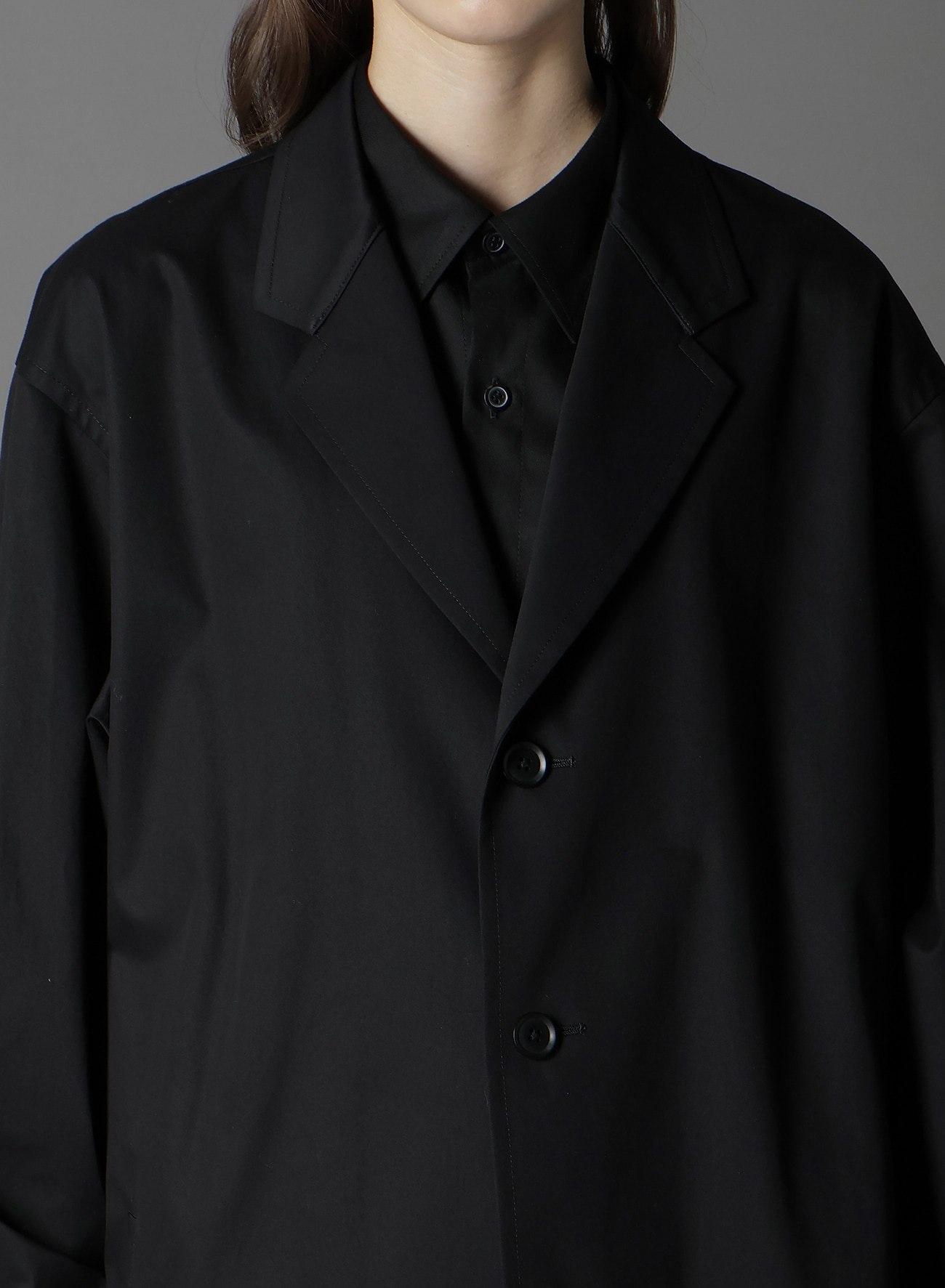 COTTON GABARDINE SHIRT JACKET