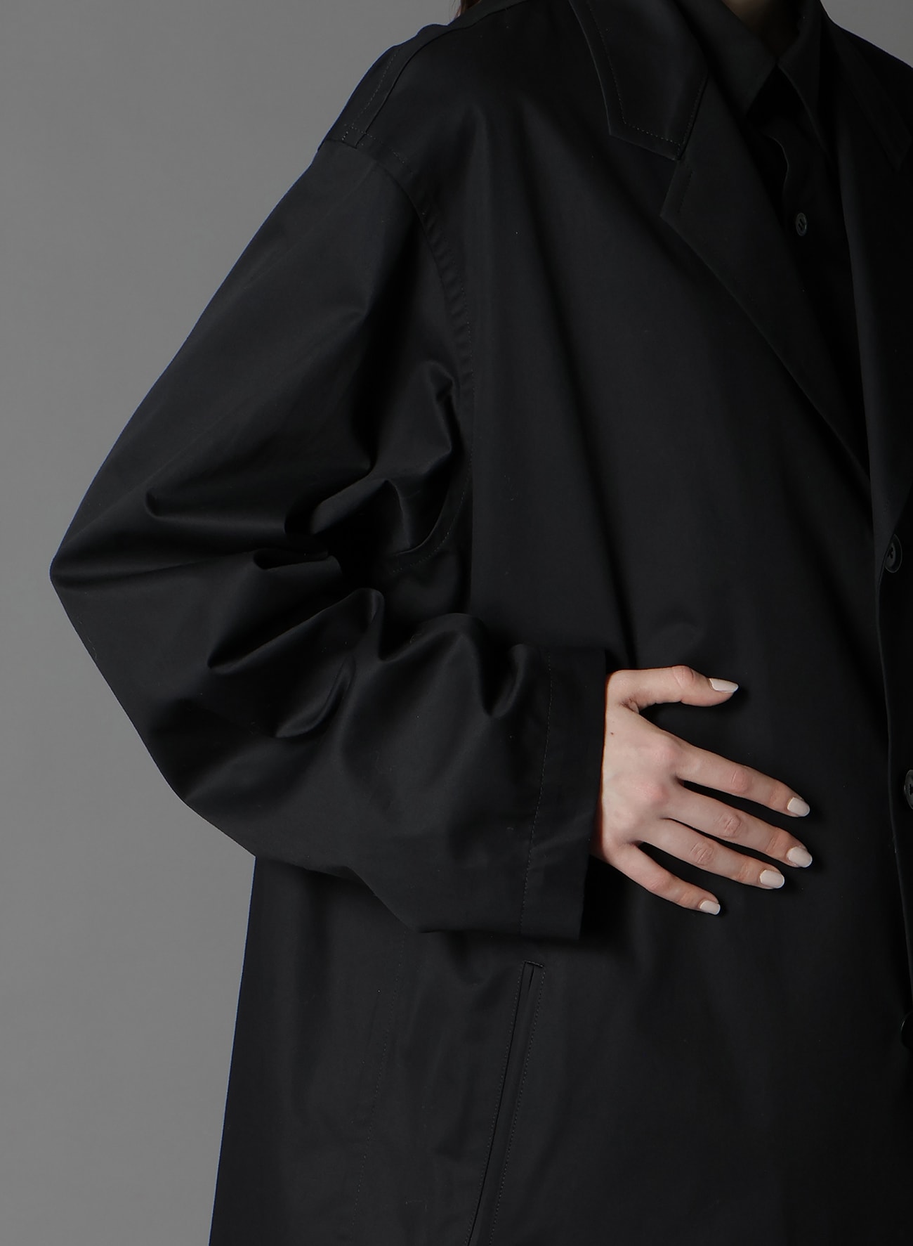 COTTON GABARDINE SHIRT JACKET