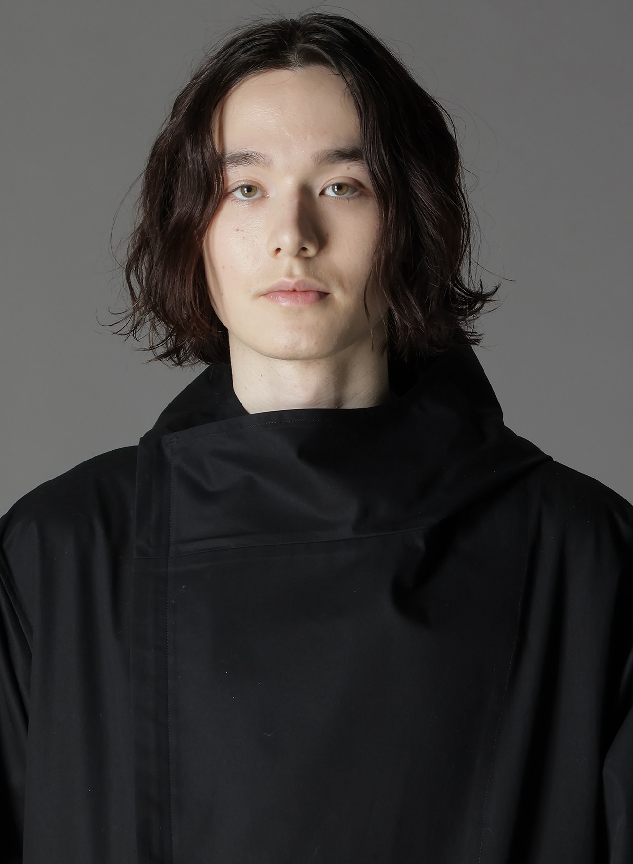 COTTON GABARDINE DOUBLE HOODIE