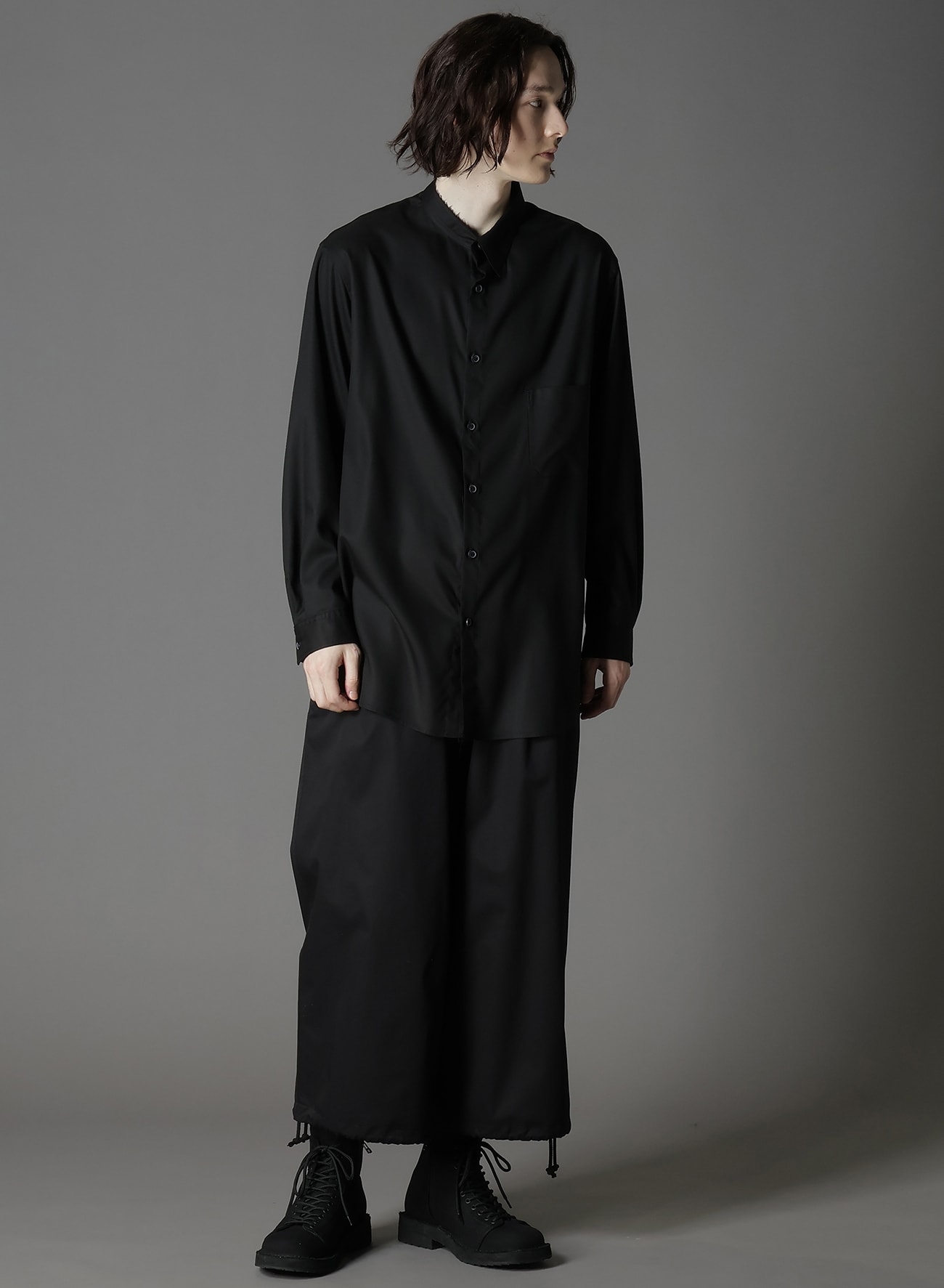 COTTON GABARDINE BALLOON PANTS