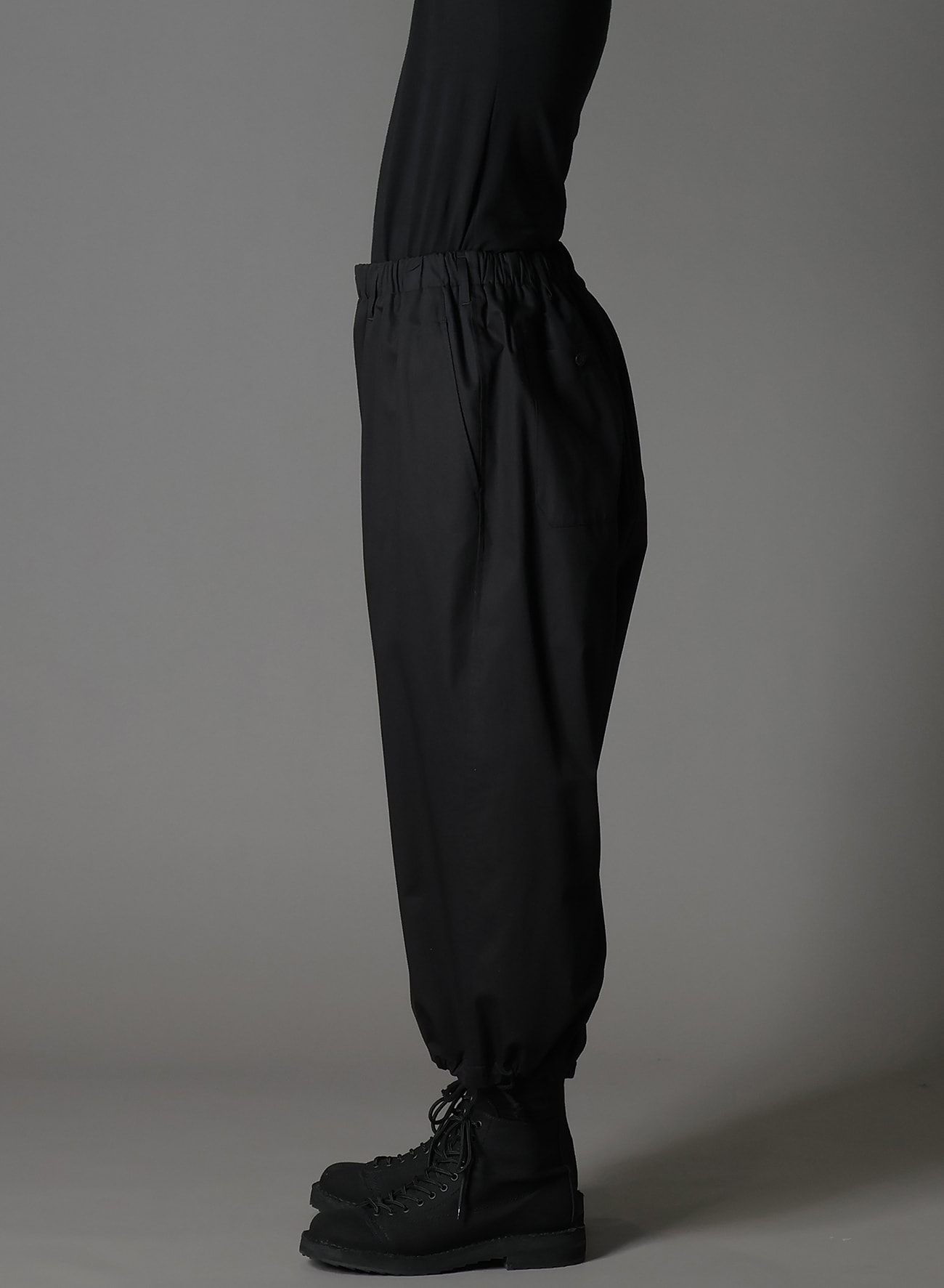 COTTON GABARDINE BALLOON PANTS