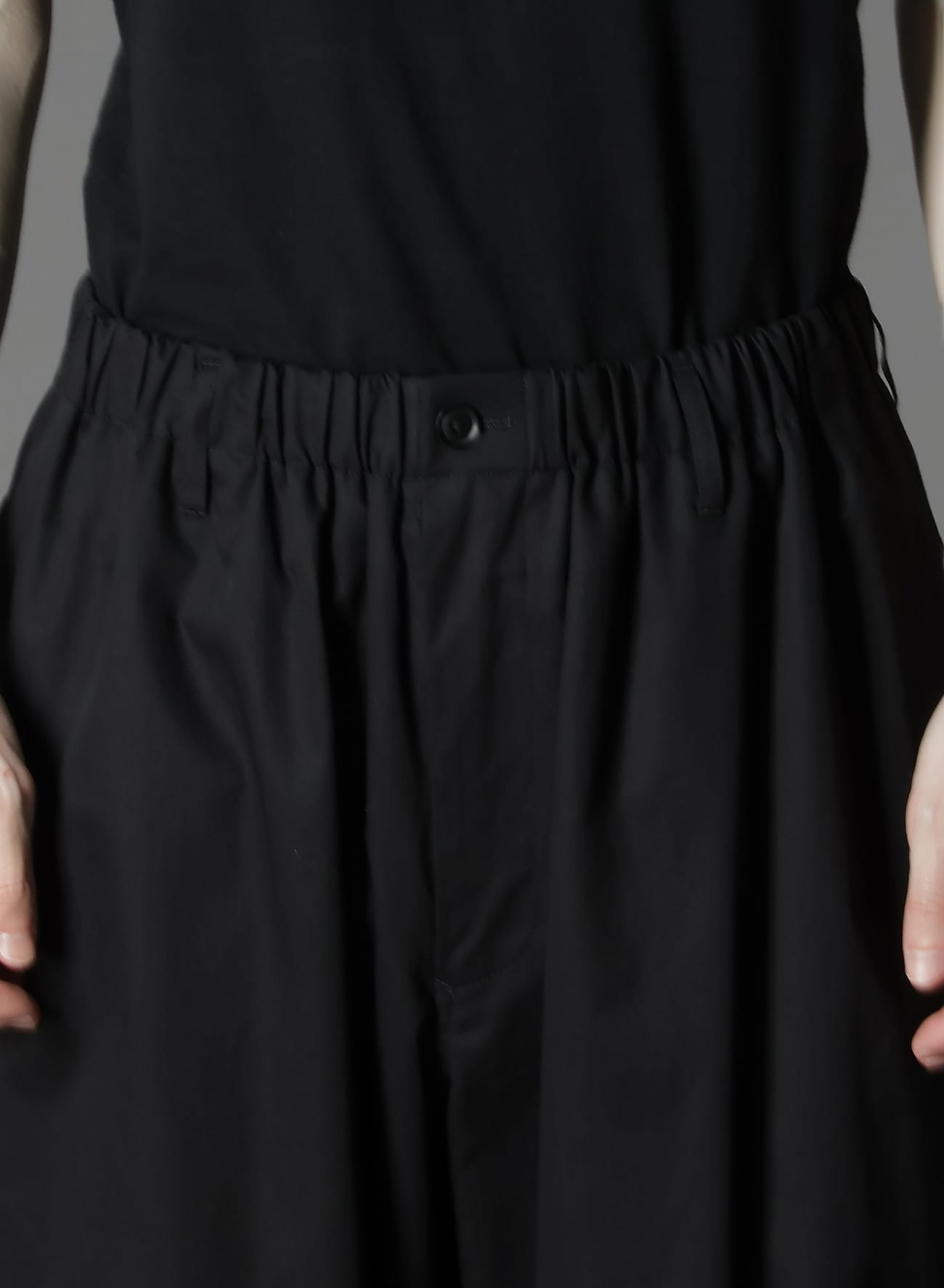 COTTON GABARDINE BALLOON PANTS