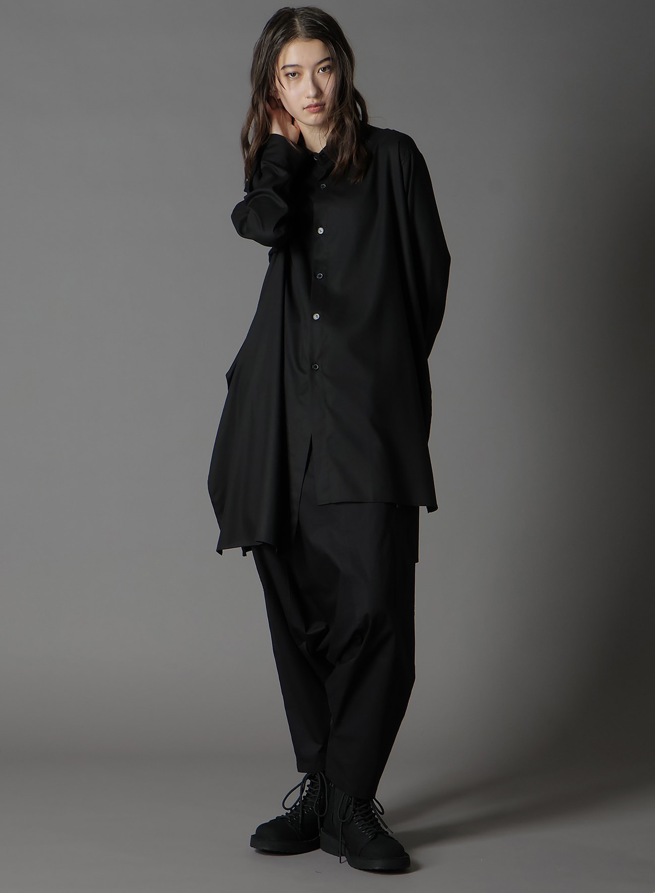 COTTON GABARDINE CARGO SAROUEL PANTS
