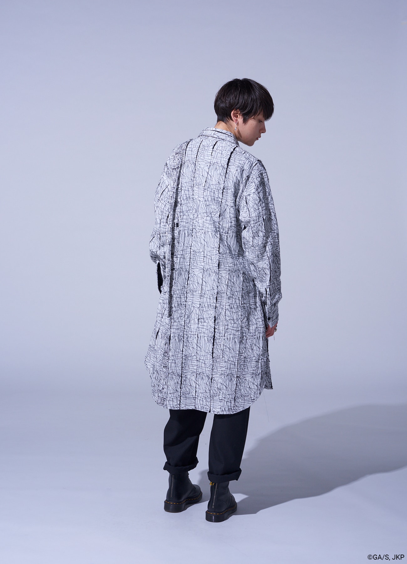 "TALISMAN" EMBROIDERY LONG SHIRT WHITE