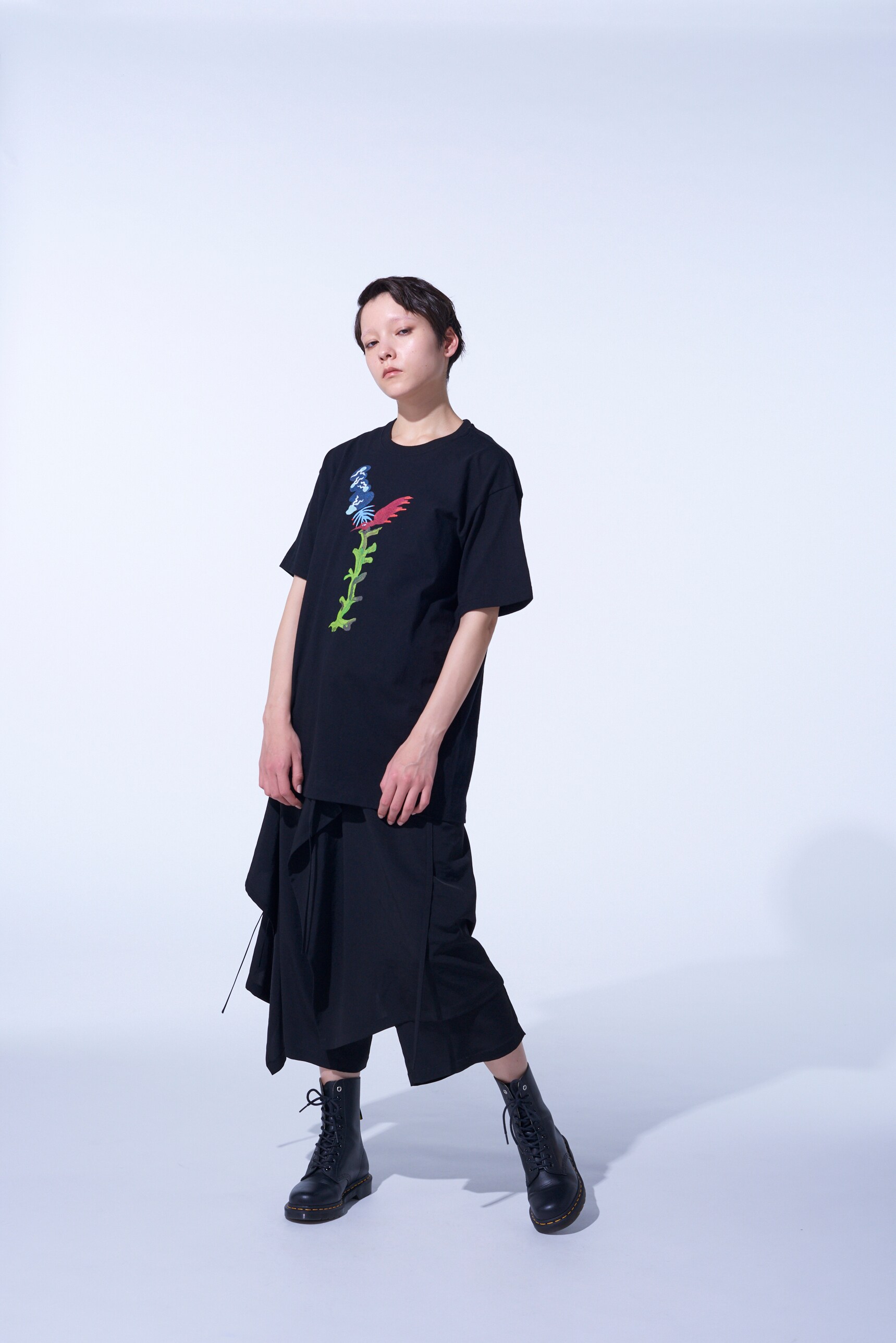 Ground Y×SUMIRE T-SHIRT Collection Y-SCRAP B(FREE SIZE Black