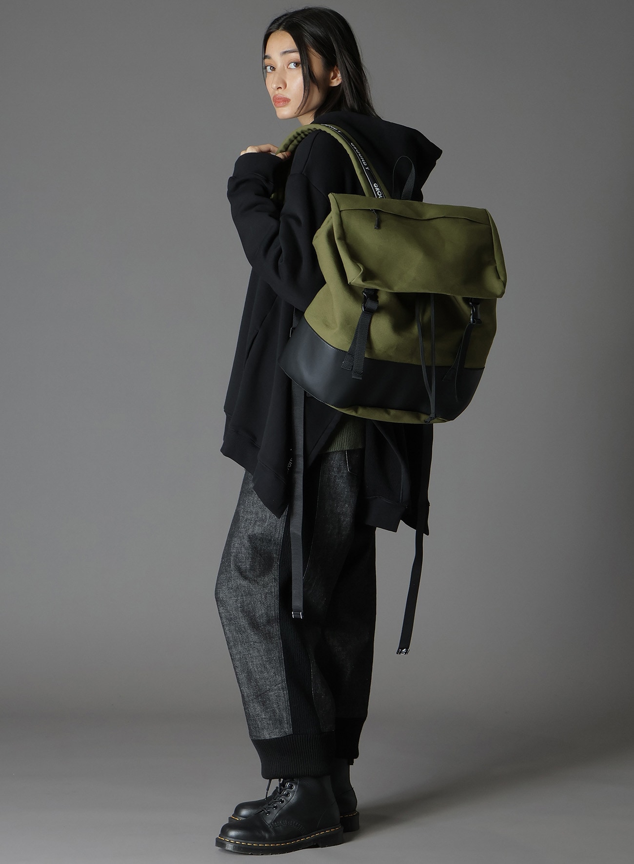 RECYCLED NYLON MIXED WEAVE CLOTH RUCKSACKS