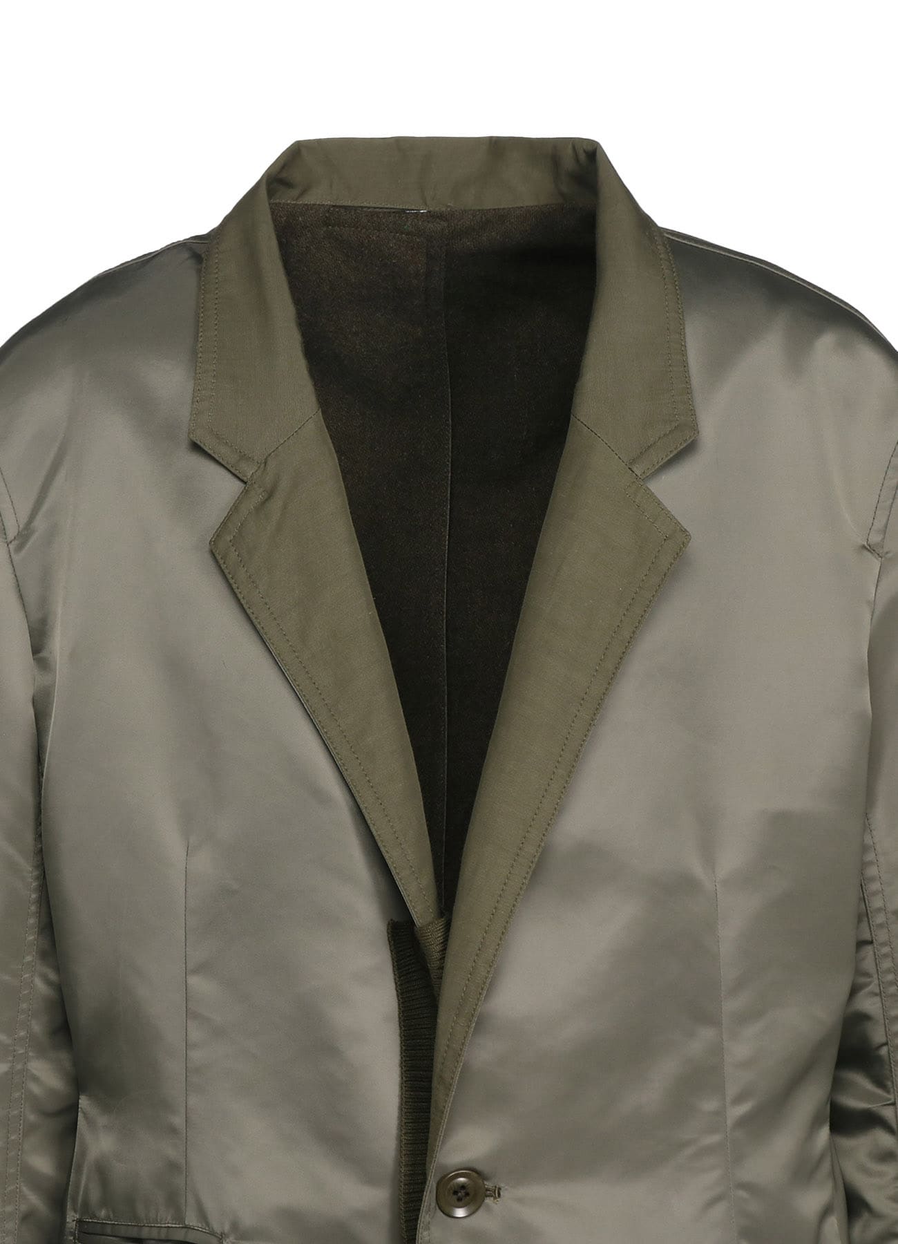 VARIOUS MATERIAL COMBINATION JACKET BACK EXTRA MATERIAL DESIGN