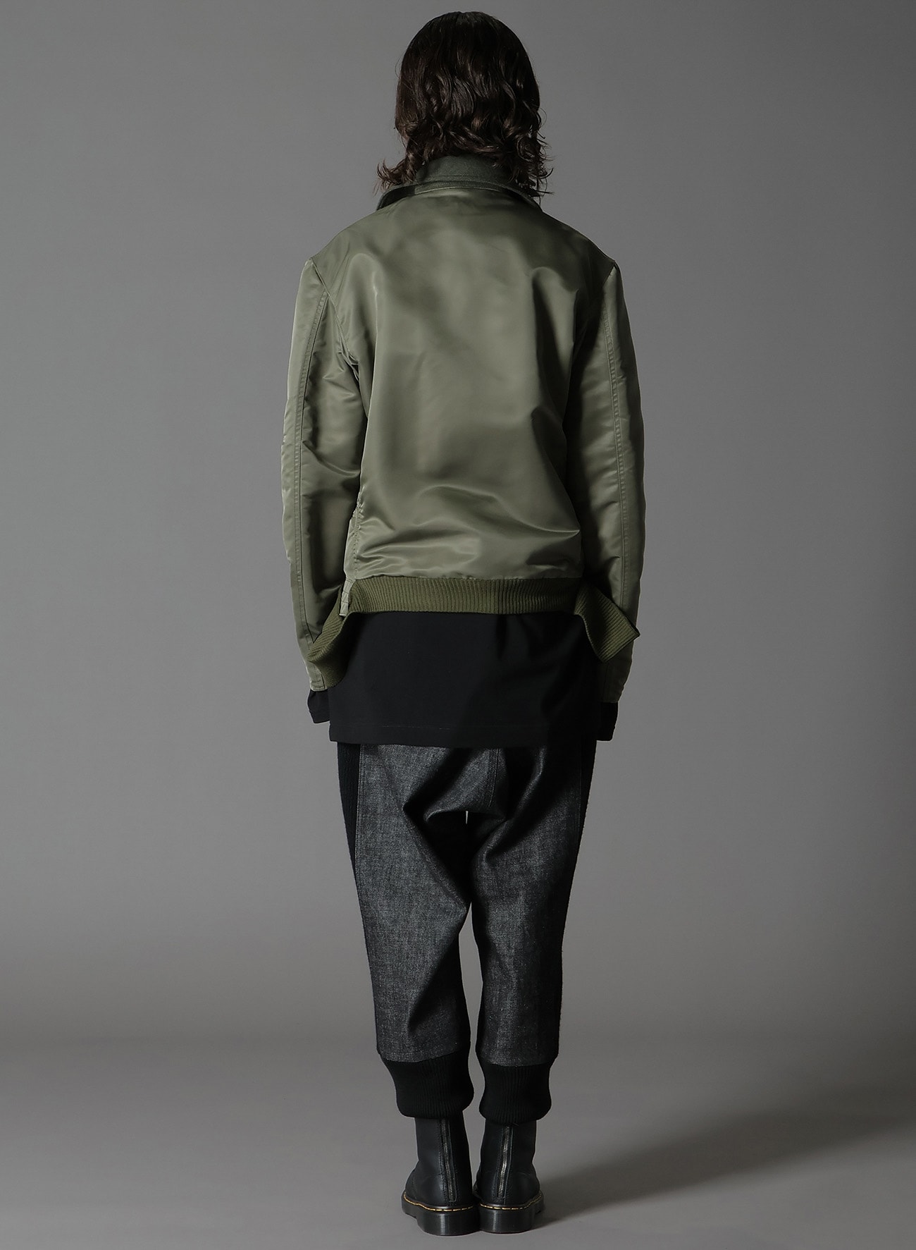 VARIOUS MATERIAL COMBINATION DOUBLE RIDERS REVERSIBLE JACKET