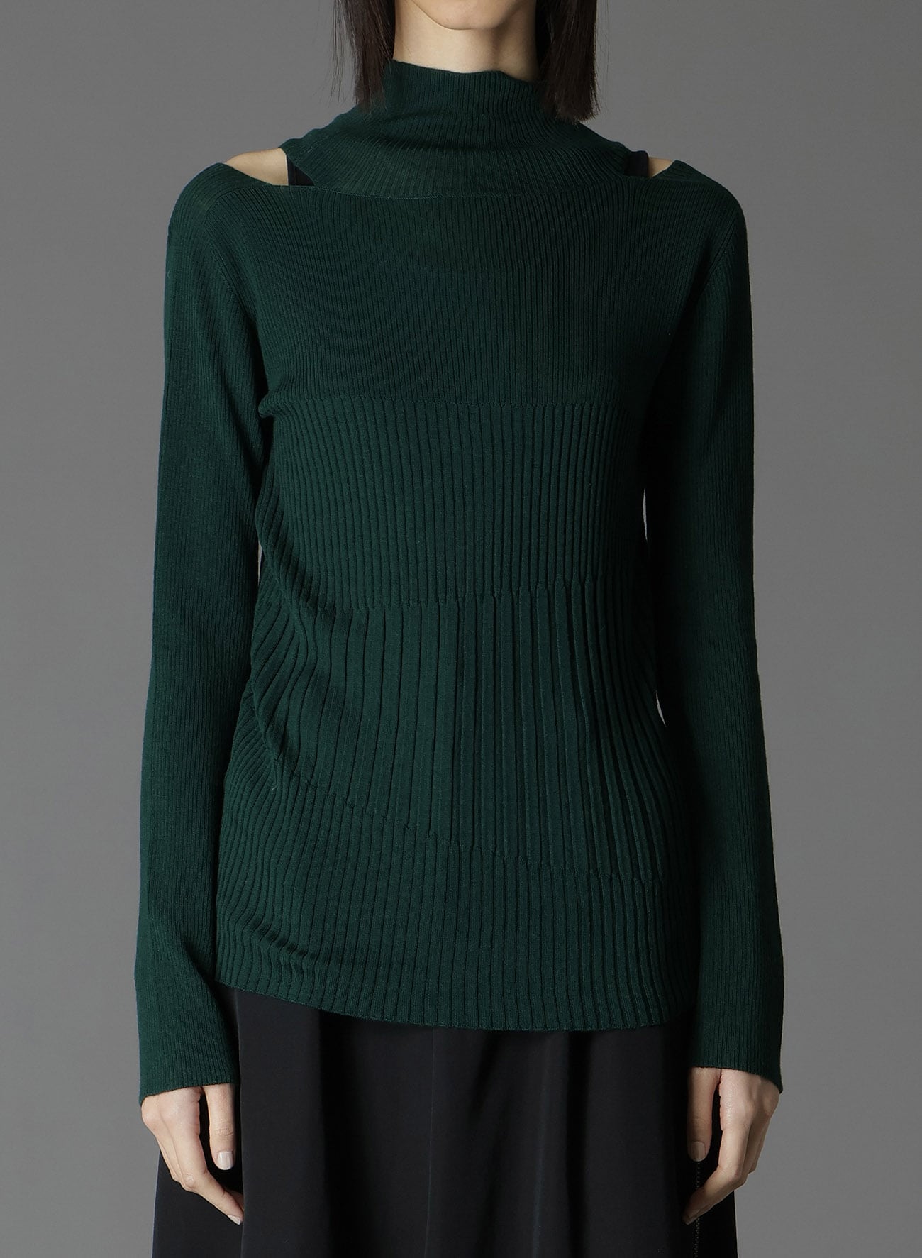 MERINO WOOL DESIGN TURTLENECK KNIT