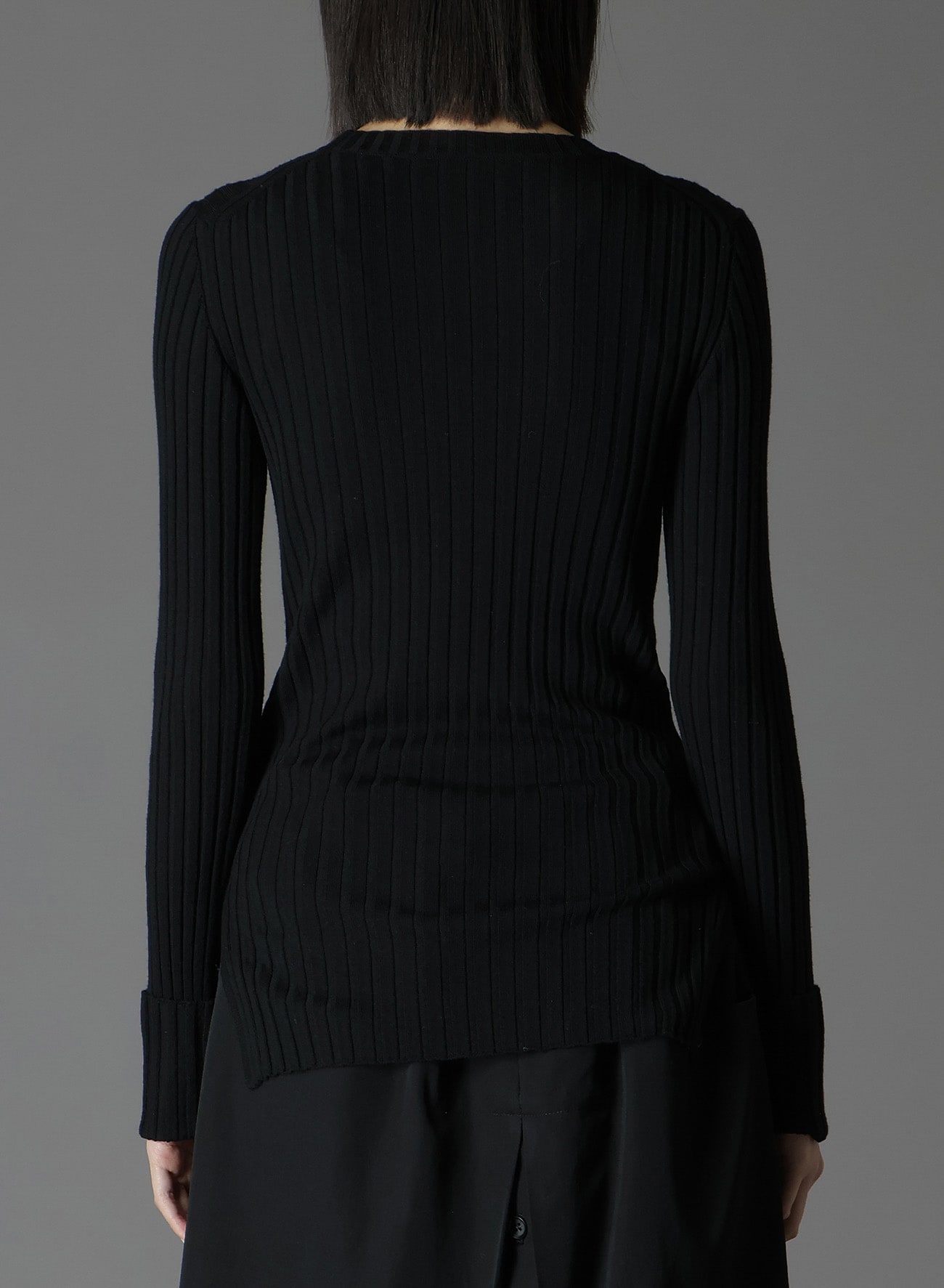 MERINO WOOL RIB CREW NECK KNITWEAR