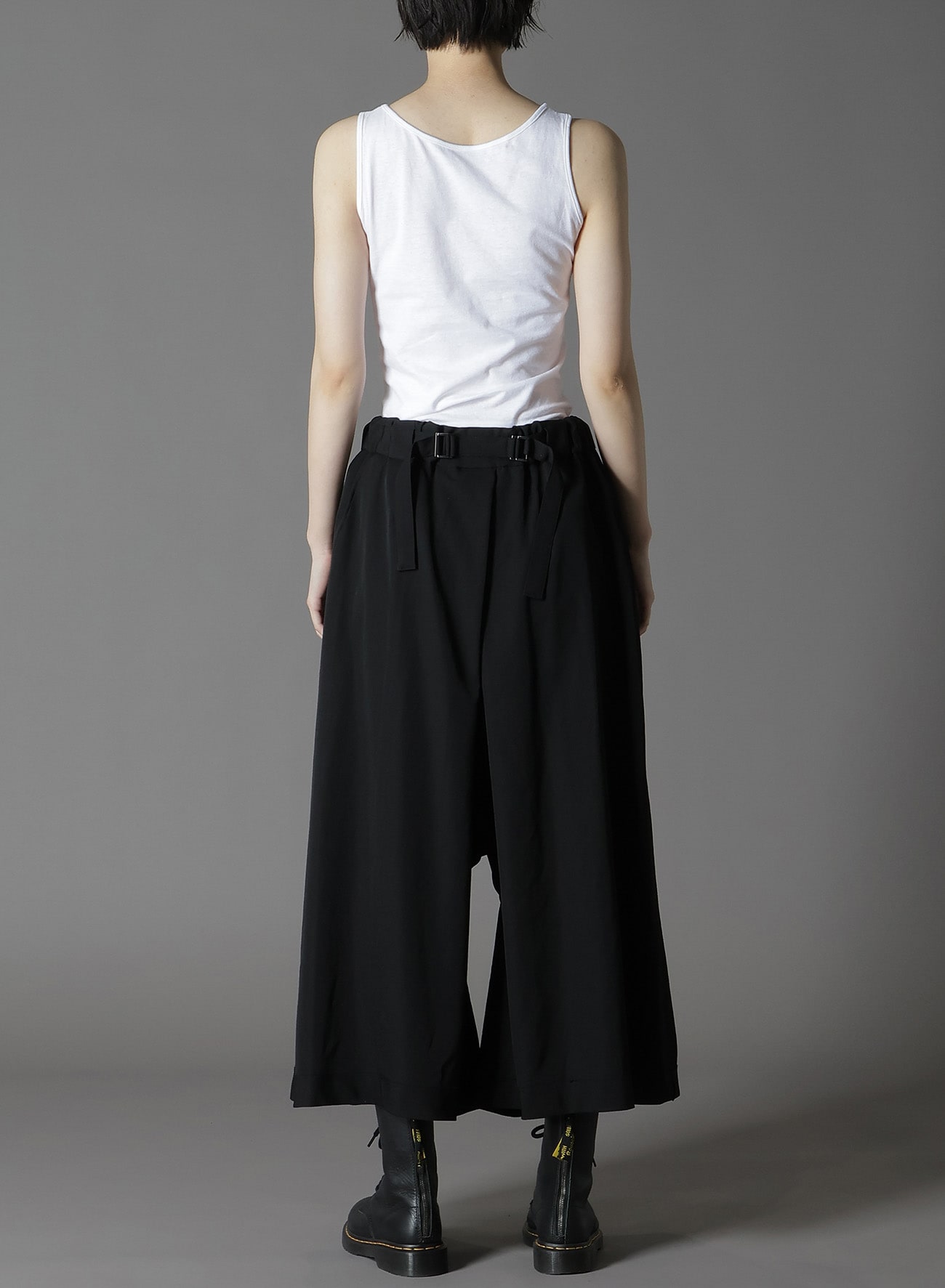 WOOL GABARDINE HAKAMA PANTS