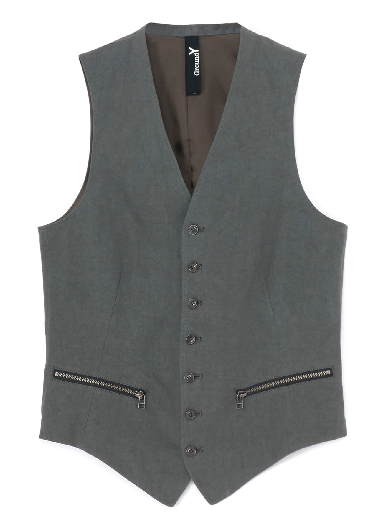 COTTON ZAZA CROSS WA ZIPPER POCKET VEST