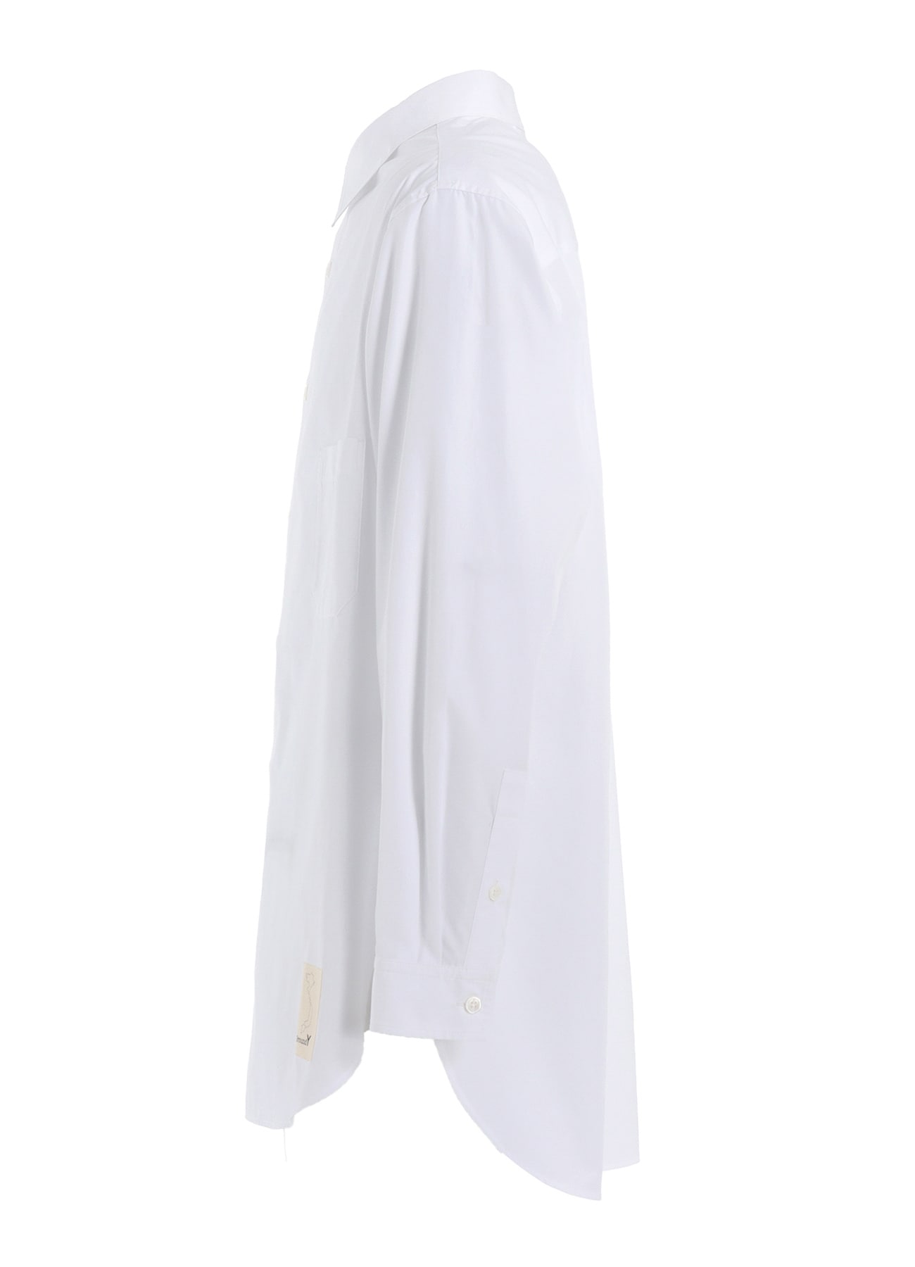 COTTON BROADCLOTH COLLAR CUT-OFF SHIRT
