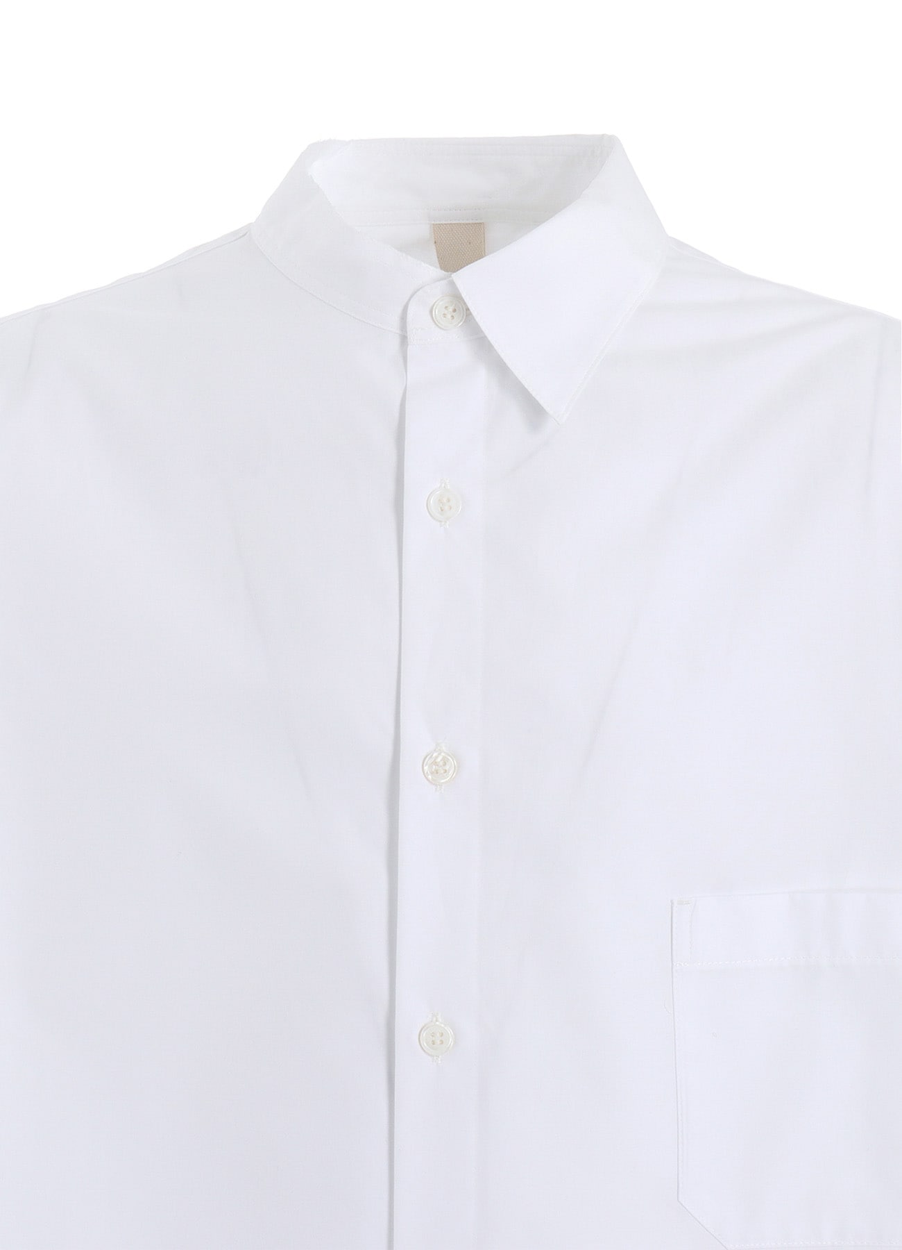 COTTON BROADCLOTH COLLAR CUT-OFF SHIRT