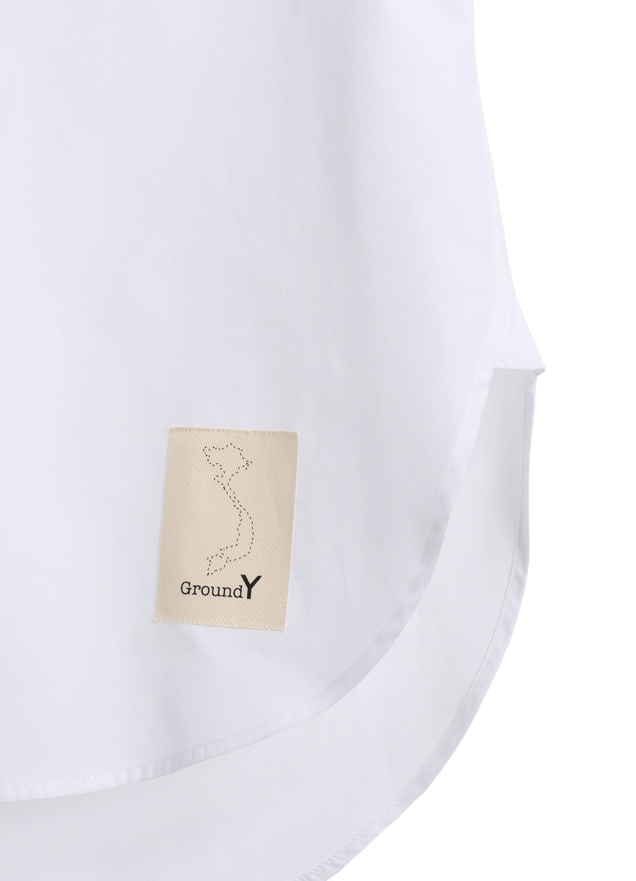 COTTON BROADCLOTH COLLAR CUT-OFF SHIRT