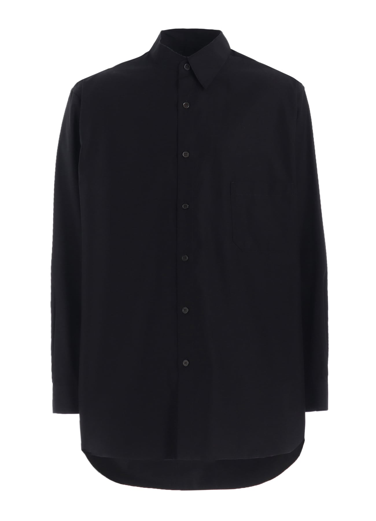 COTTON BROADCLOTH COLLAR CUT-OFF SHIRT