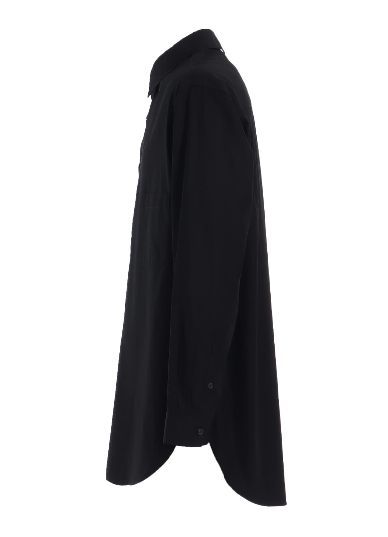 COTTON BROADCLOTH COLLAR CUT-OFF SHIRT