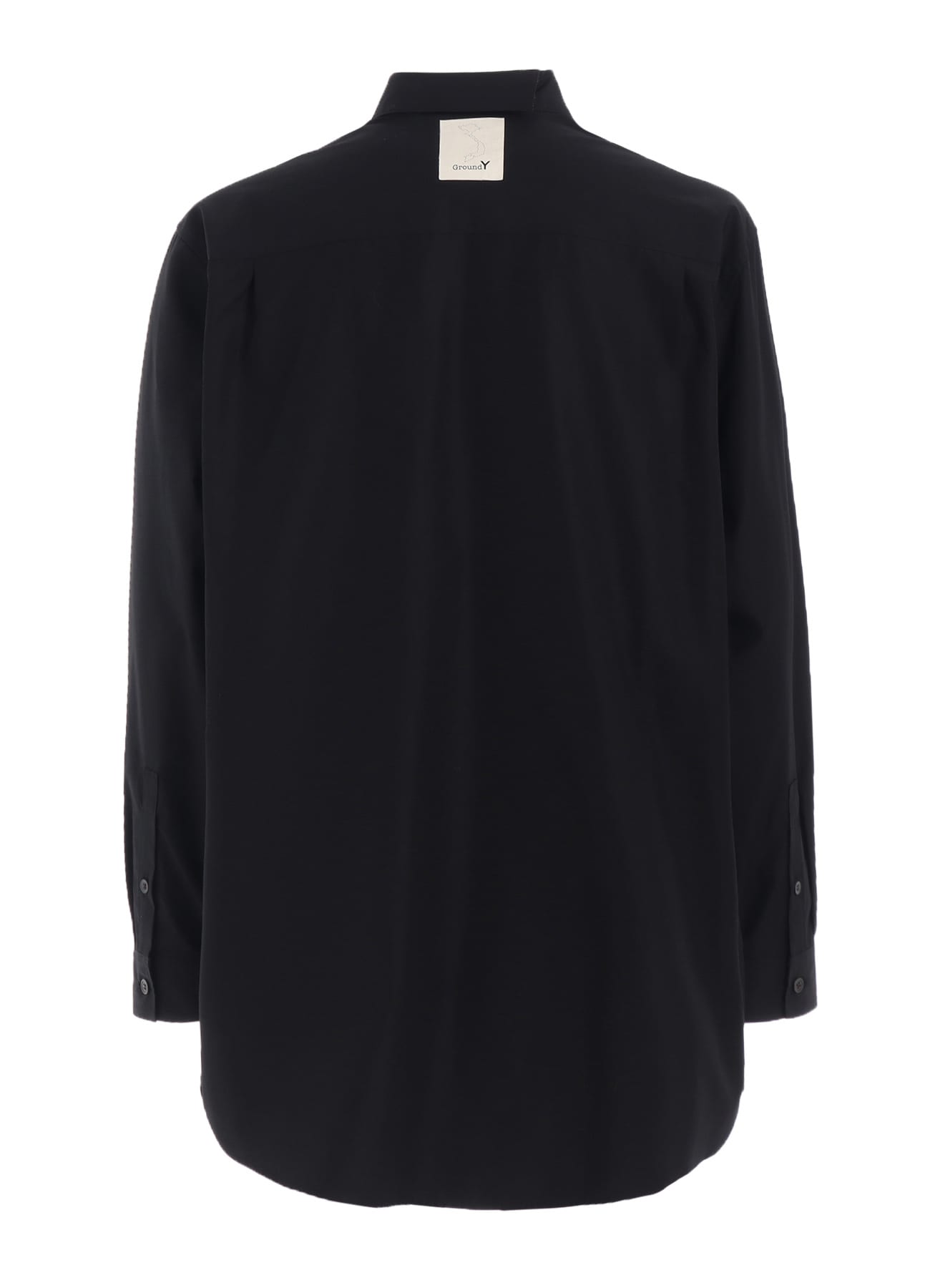 COTTON BROADCLOTH COLLAR CUT-OFF SHIRT