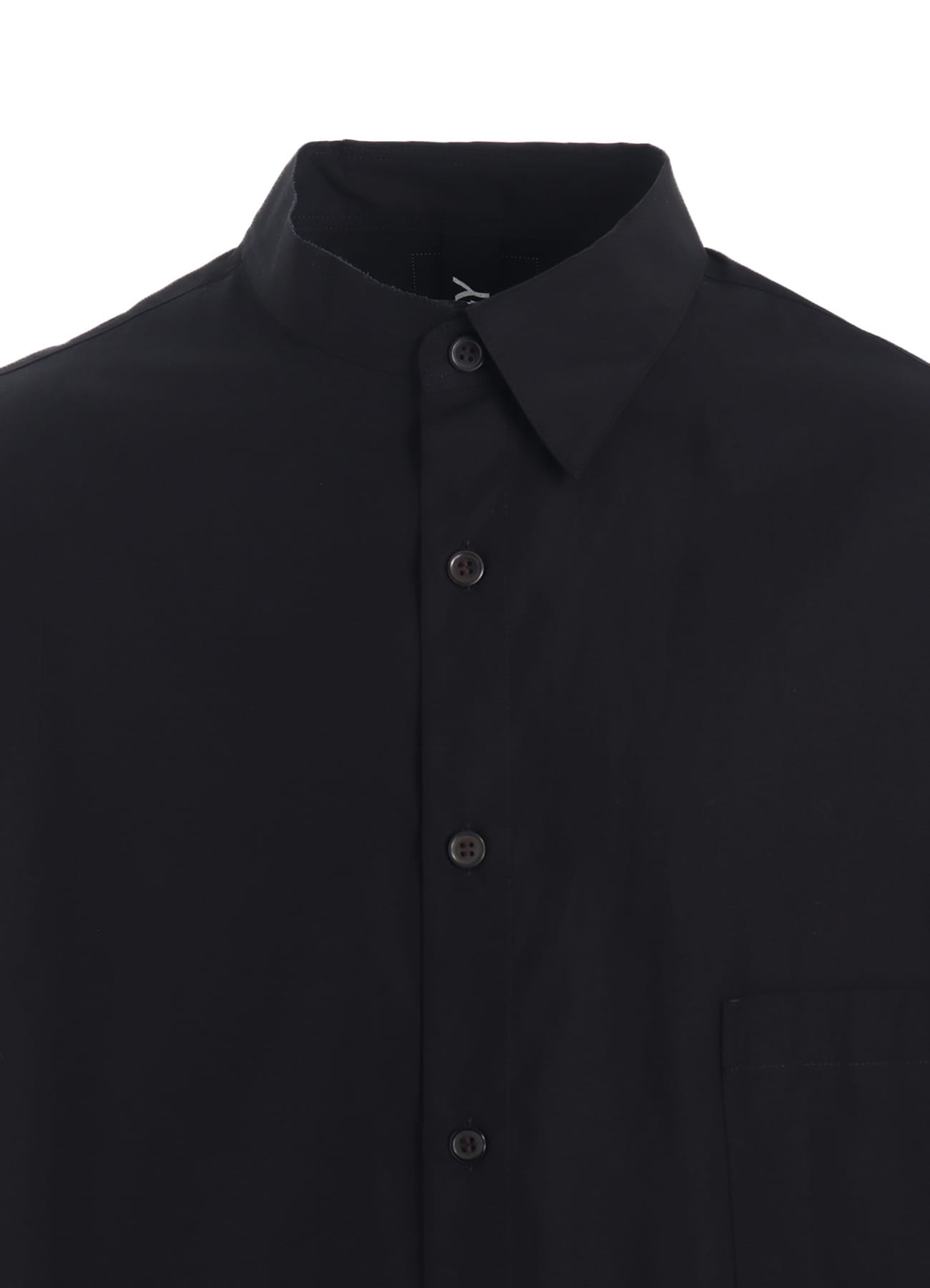 COTTON BROADCLOTH COLLAR CUT-OFF SHIRT