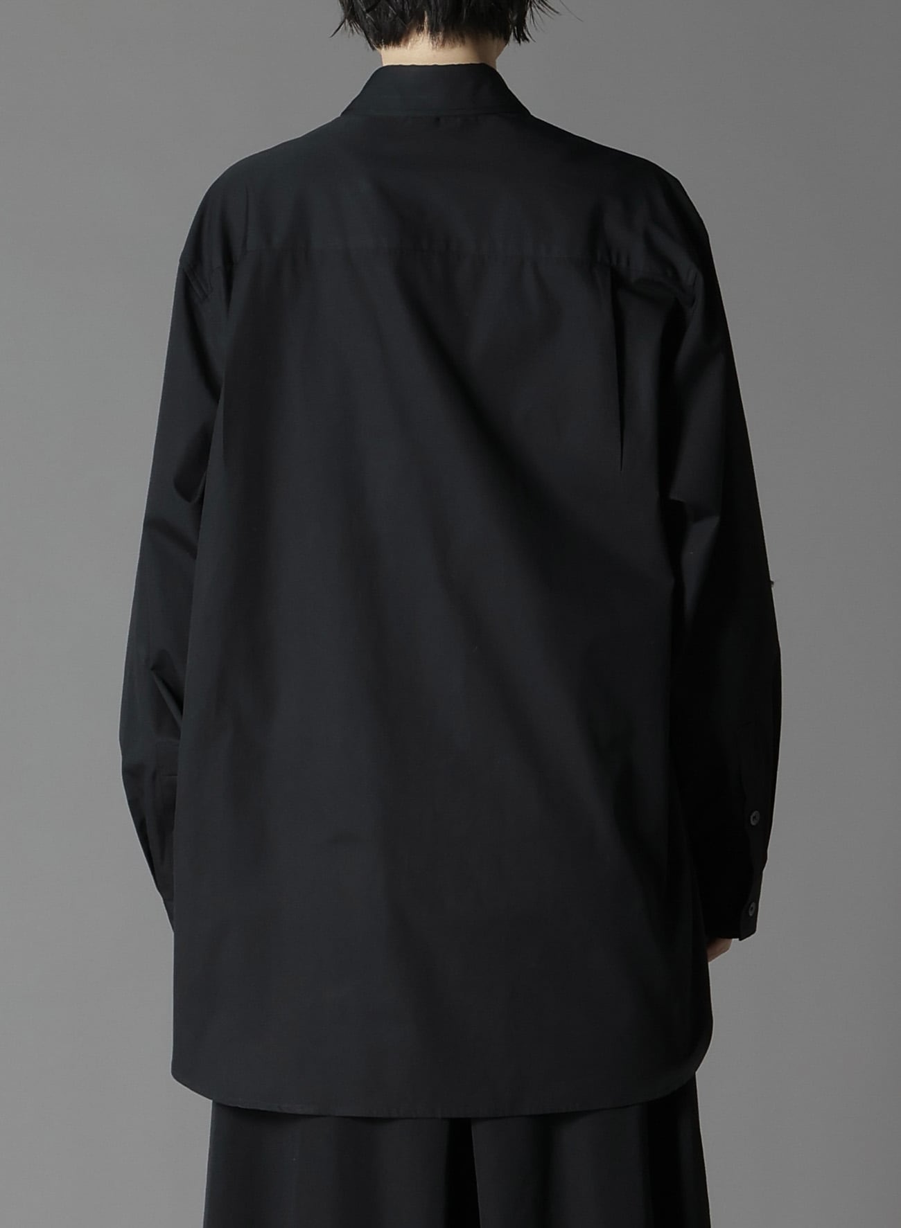COTTON BROADCLOTH DOUBLE COLLAR SHIRT