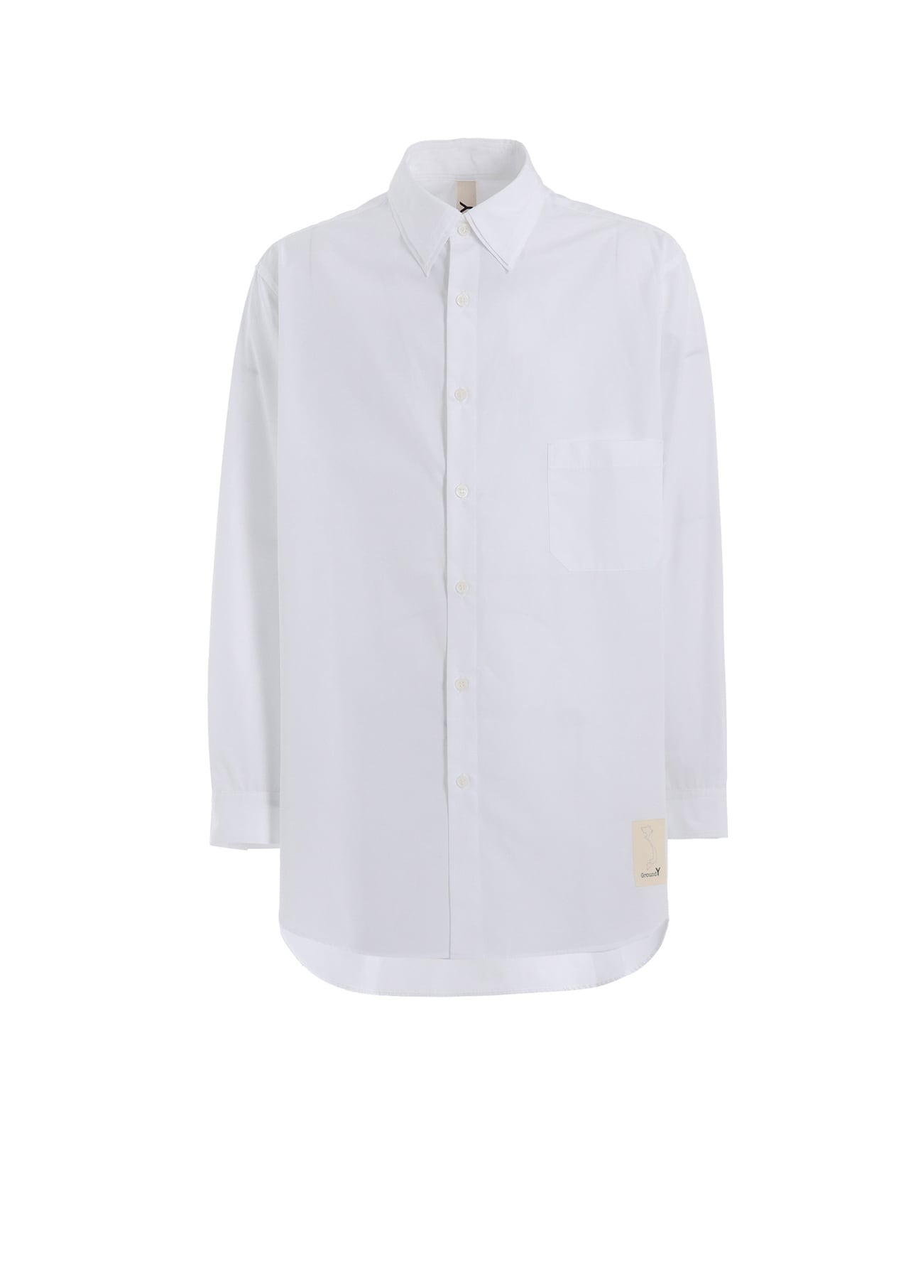 COTTON BROADCLOTH DOUBLE COLLAR SHIRT