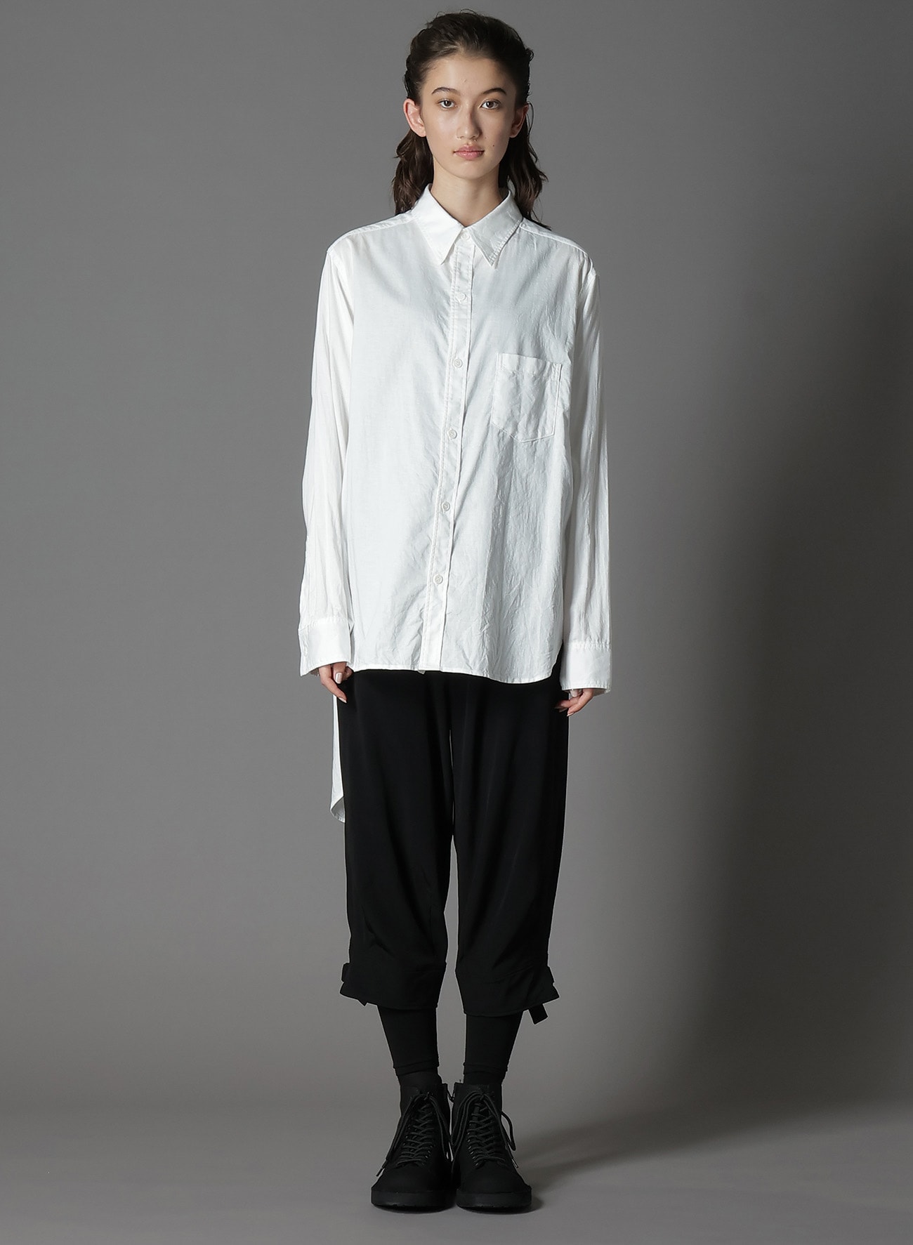 LIGHT COTTON TWILLL WASH ONC TIGHT SHIRT