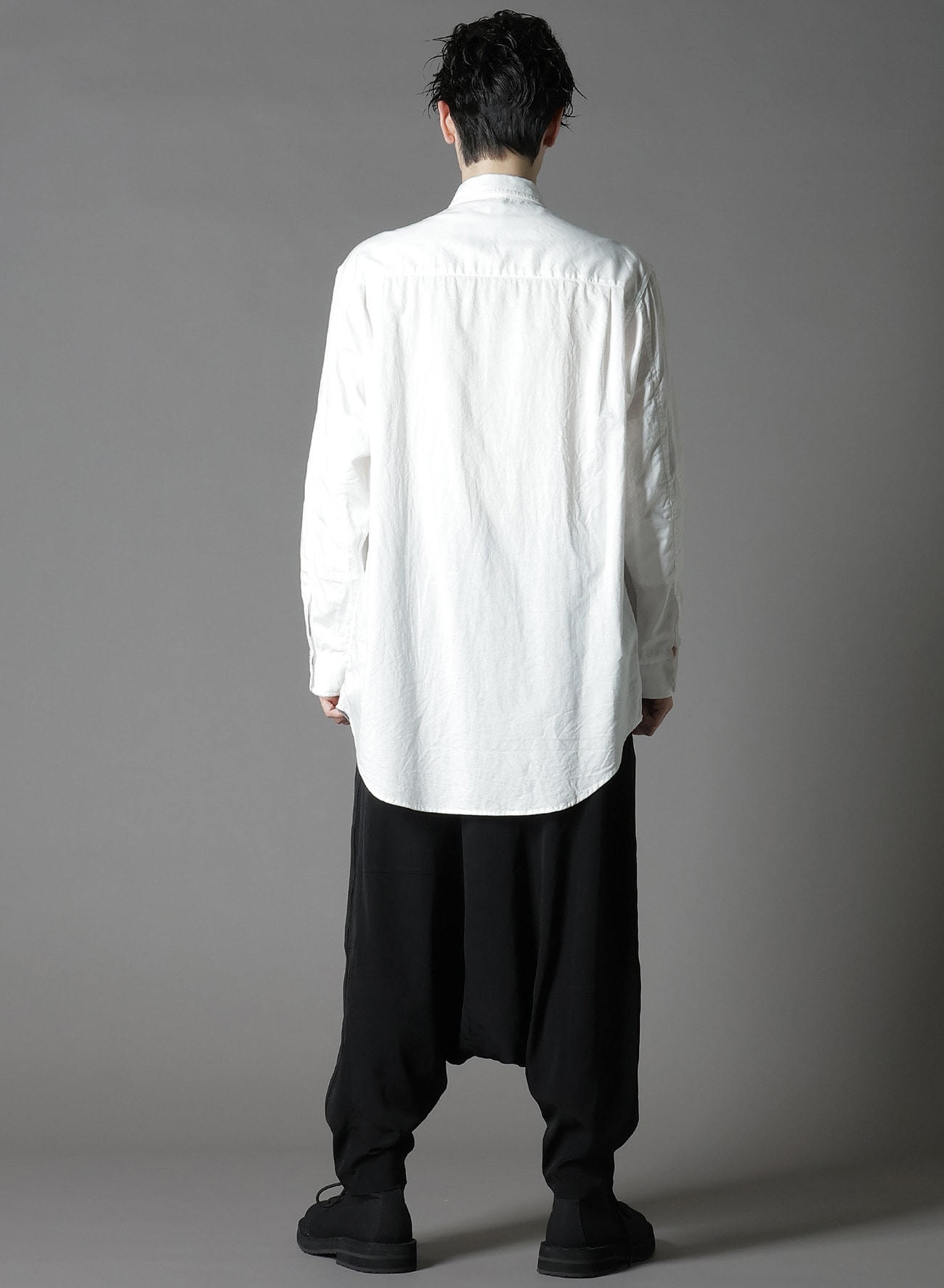 LIGHT COTTON TWILLL WASH ONC LEFT OVERLAPPING SHIRT