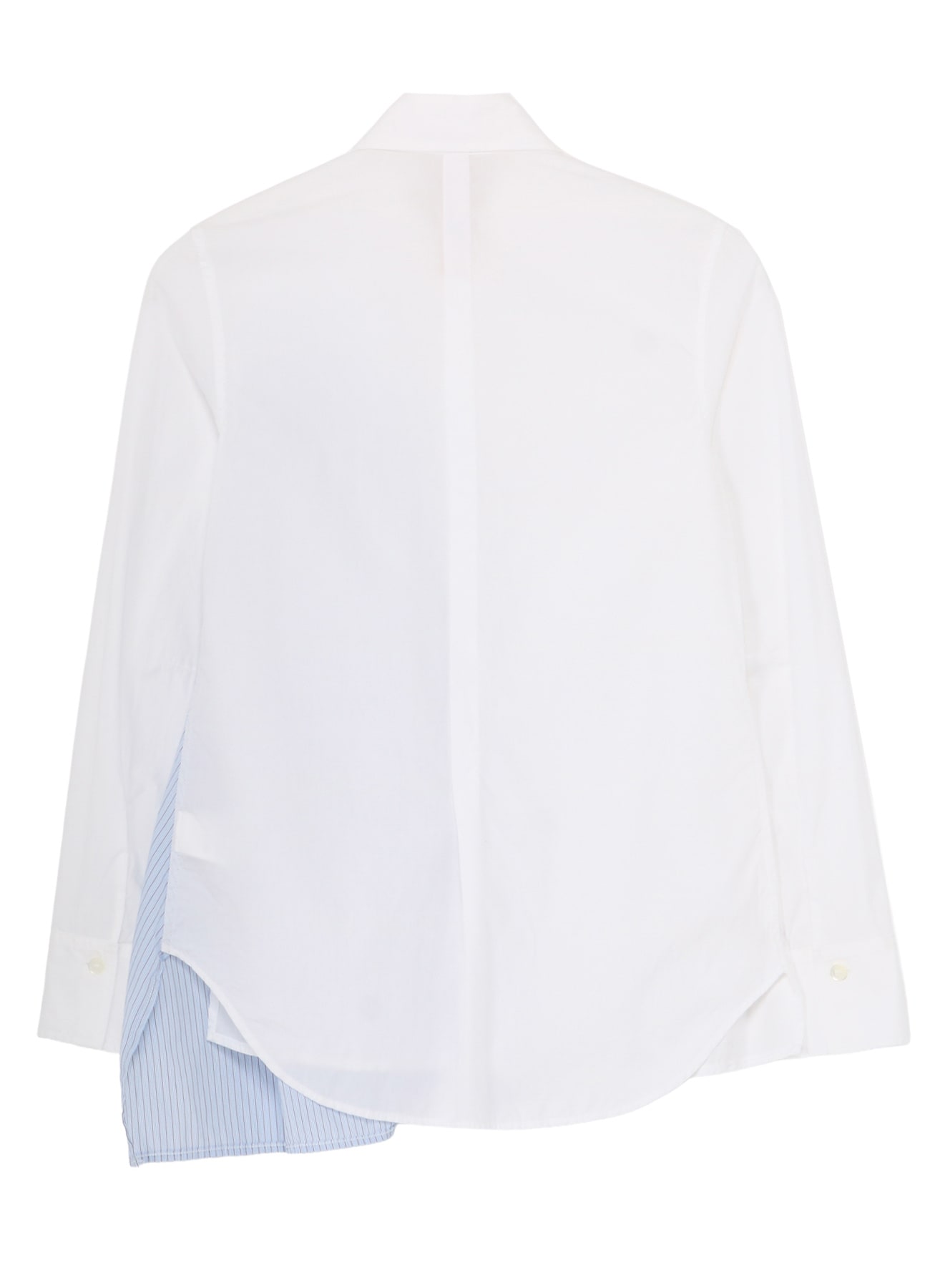 COTTON BROAD +  STRIPE  SWITCHING GATHER SHIRTS
