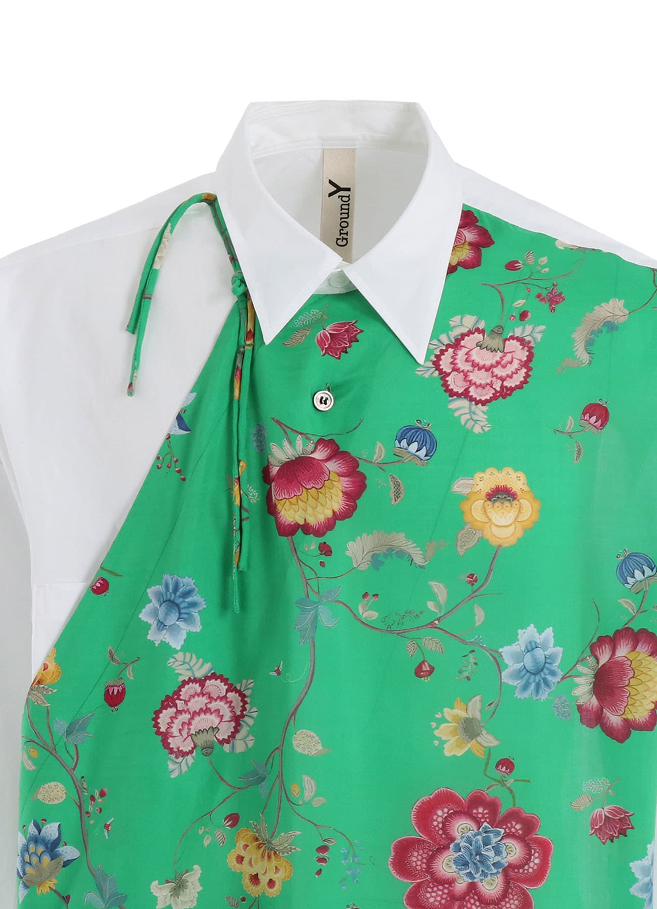 【1/17 10:00 Release】RAYON CHINESE FLOWER+COTTON BROAD CHANPA  SHIRT