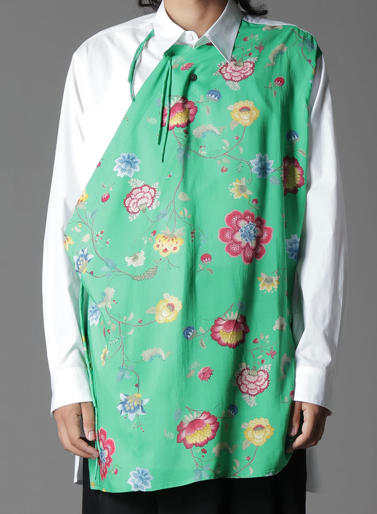 【1/17 10:00 Release】RAYON CHINESE FLOWER+COTTON BROAD CHANPA  SHIRT