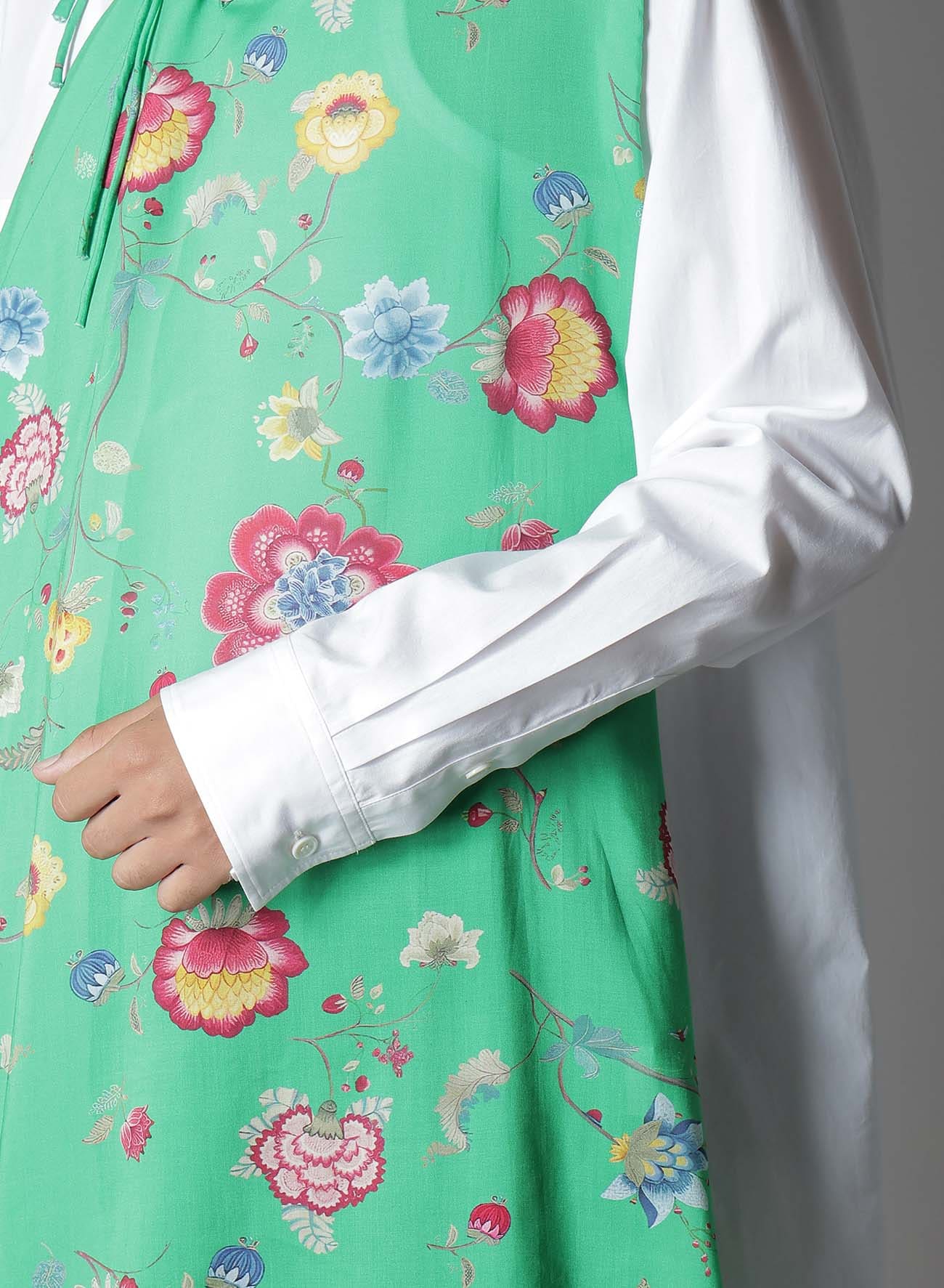 【1/17 10:00 Release】RAYON CHINESE FLOWER+COTTON BROAD CHANPA  SHIRT