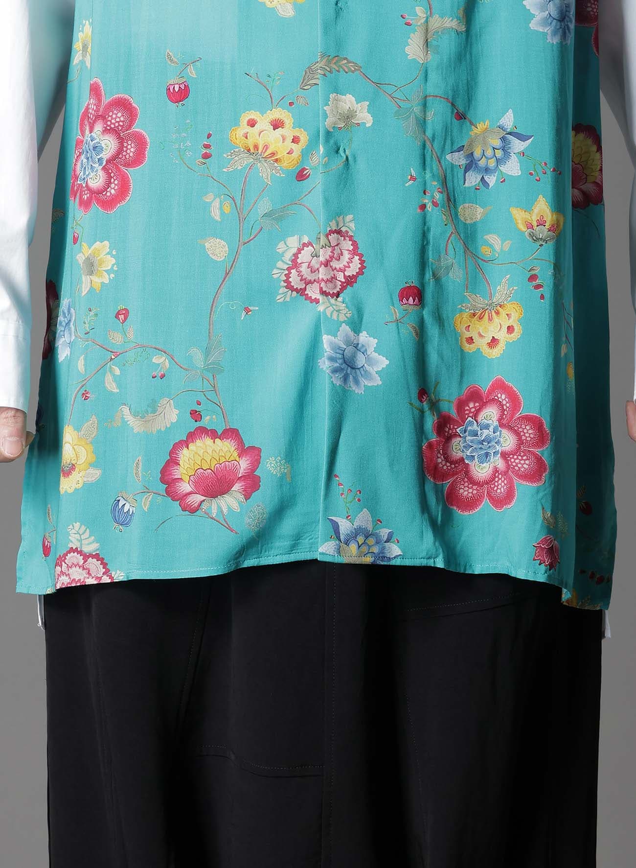 【1/17 10:00 Release】RAYON CHINESE FLOWER+COTTON BROAD  EXTRA MATERIAL BLOUSE