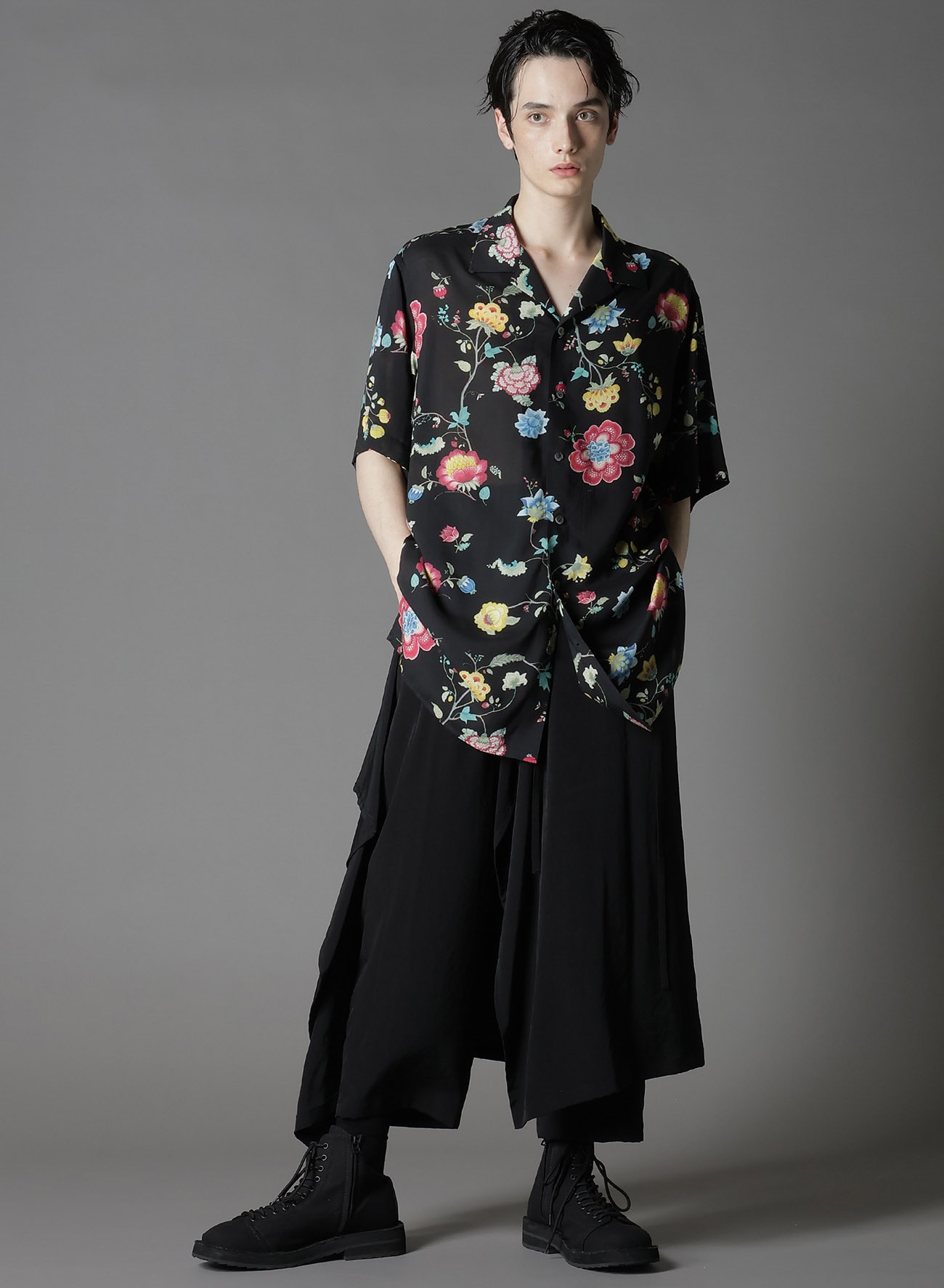 【1/17 10:00 Release】RAYON PRINT CHINESE FLOWER ALOHA SHIRT