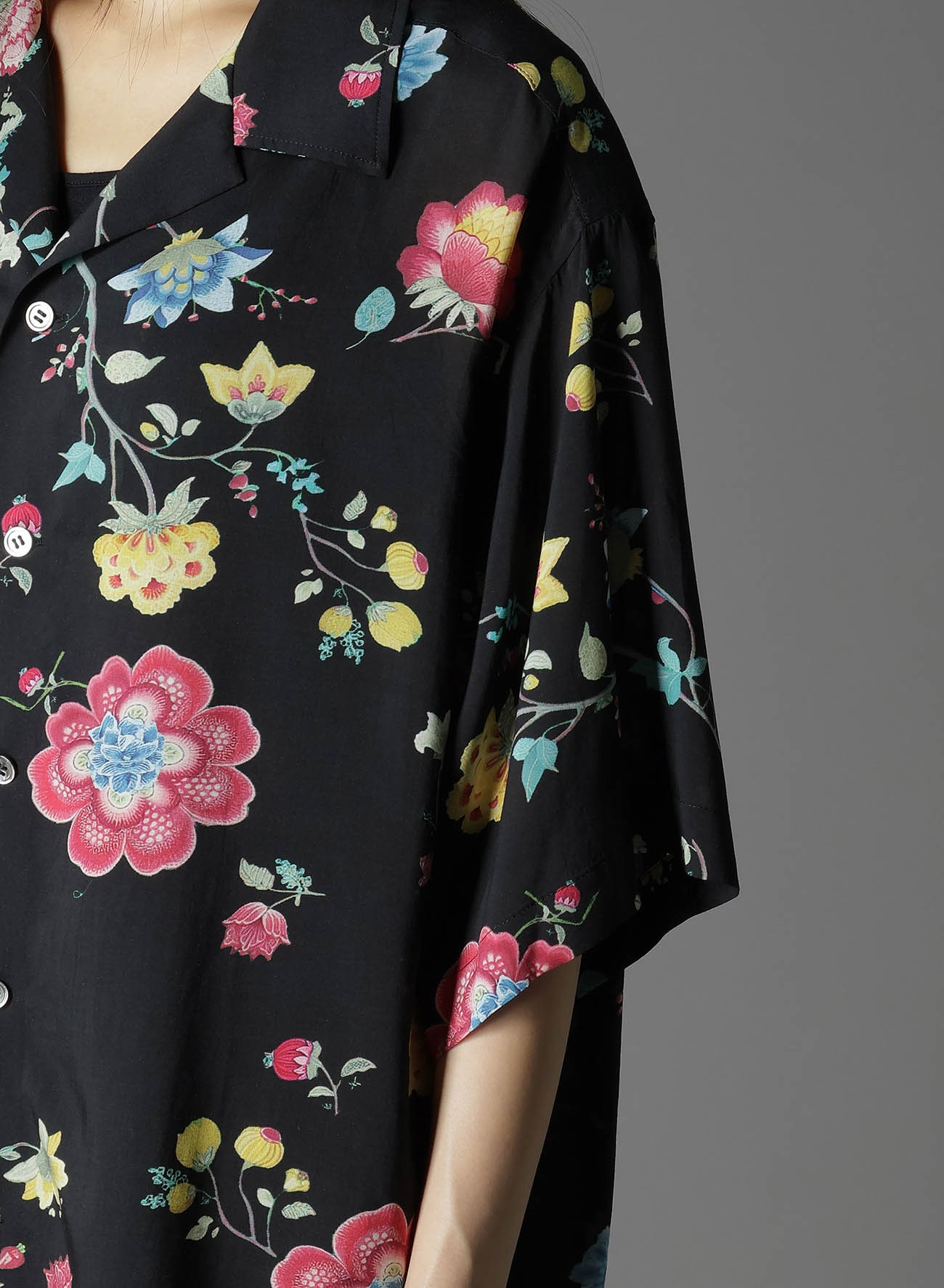 【1/17 10:00 Release】RAYON PRINT CHINESE FLOWER ALOHA SHIRT