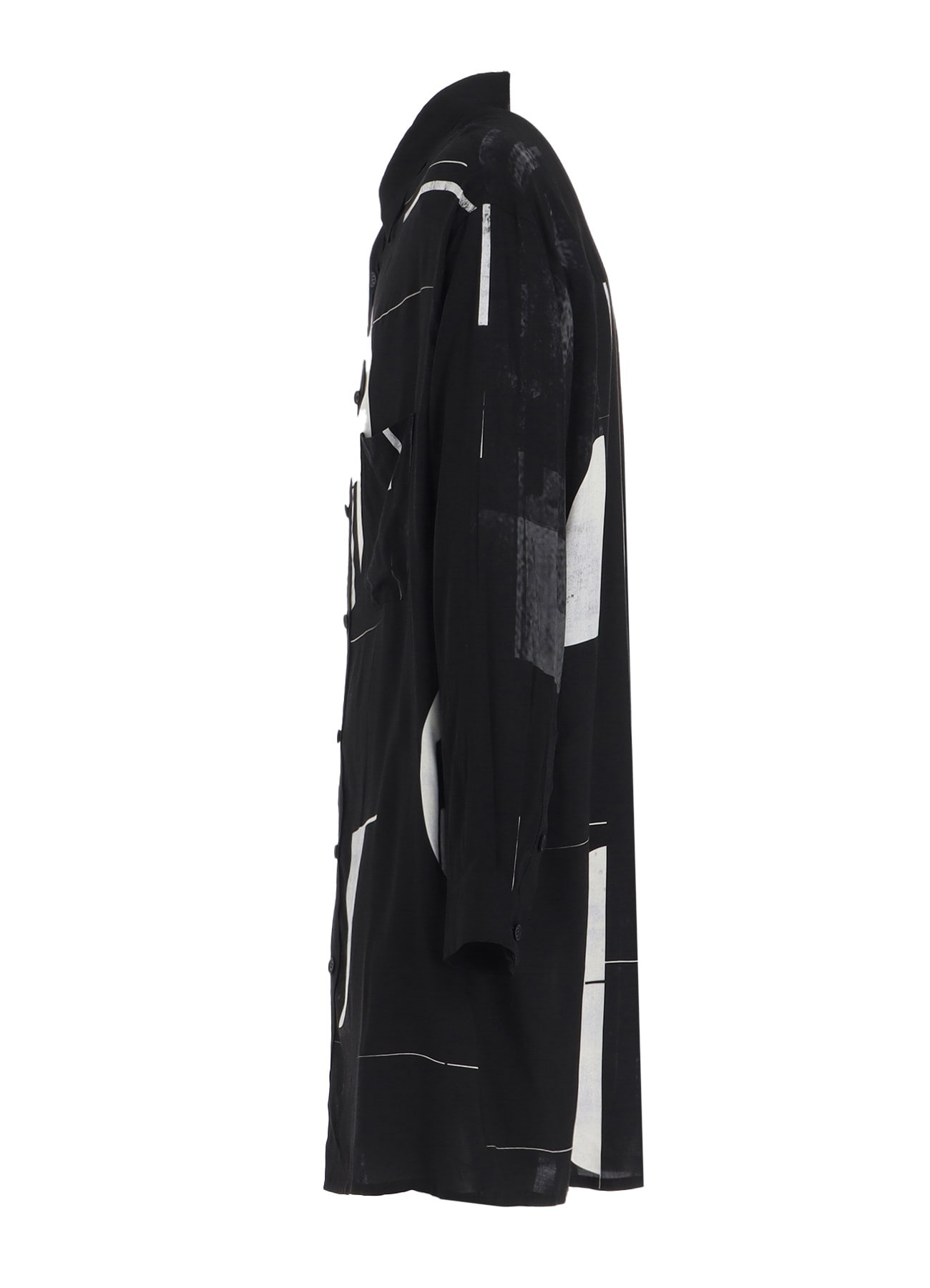 RAYON PRINT DOT PATTERN LONG SHIRT