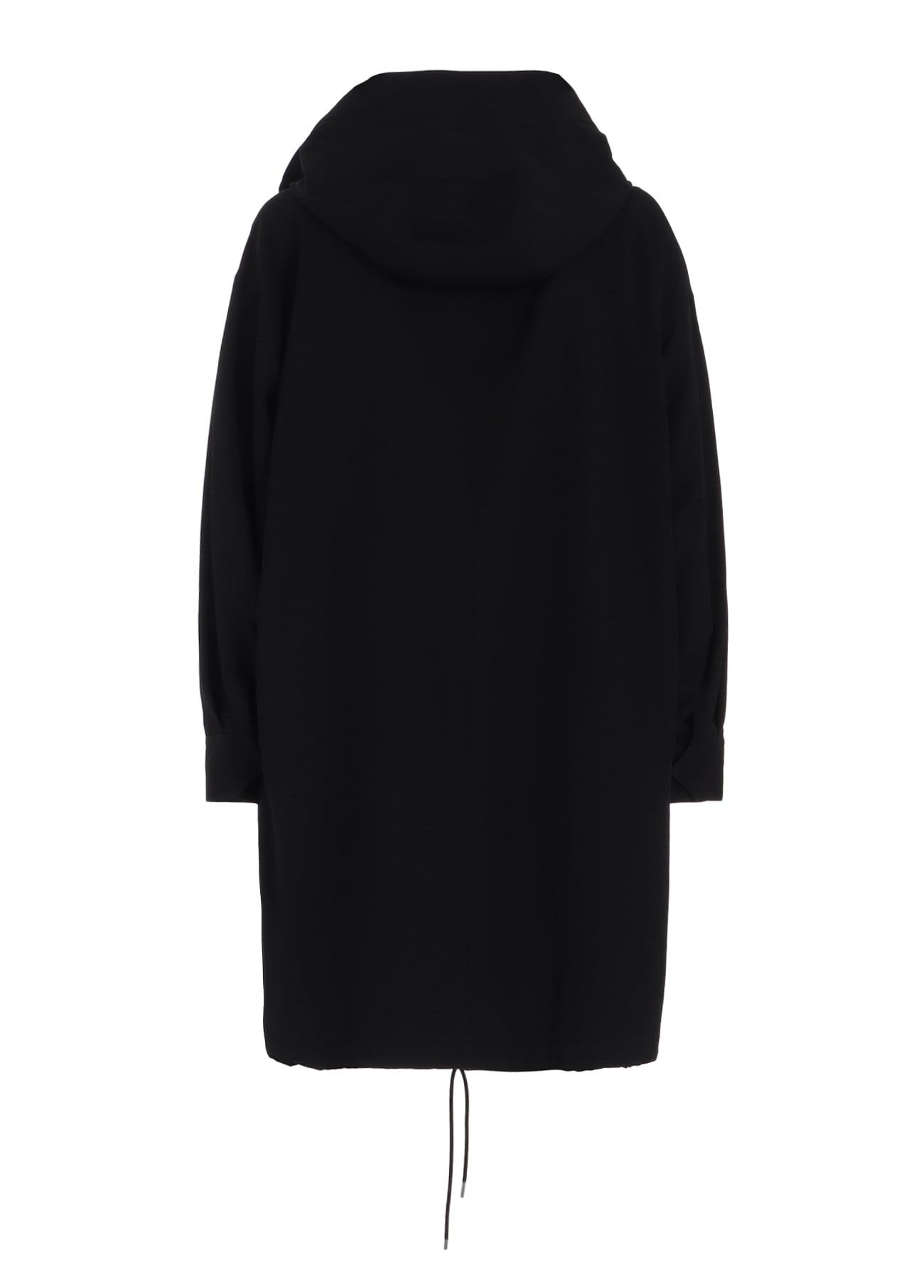 WOOL GABARDINE HIGH NECK HOODED MODS COAT