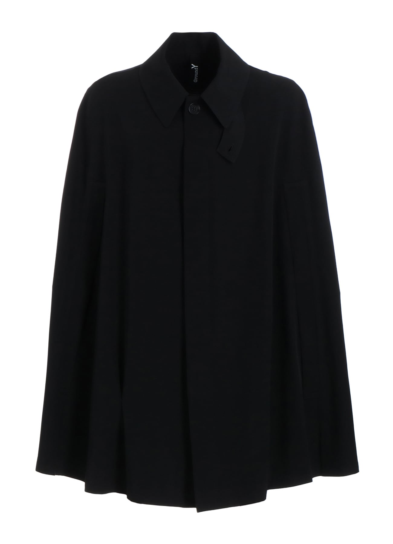 WOOL GABARDINE COLLARED CLOAK