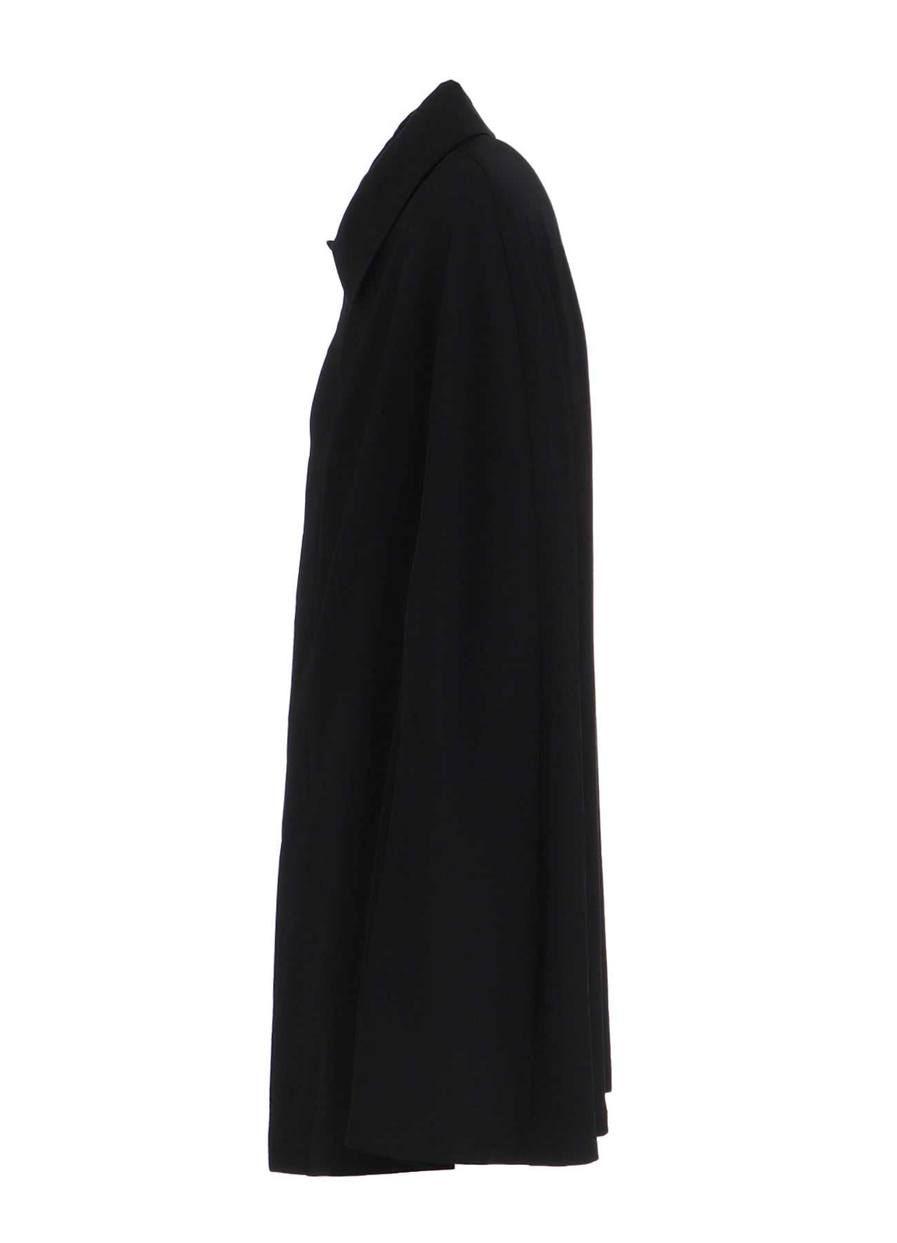 WOOL GABARDINE COLLARED CLOAK