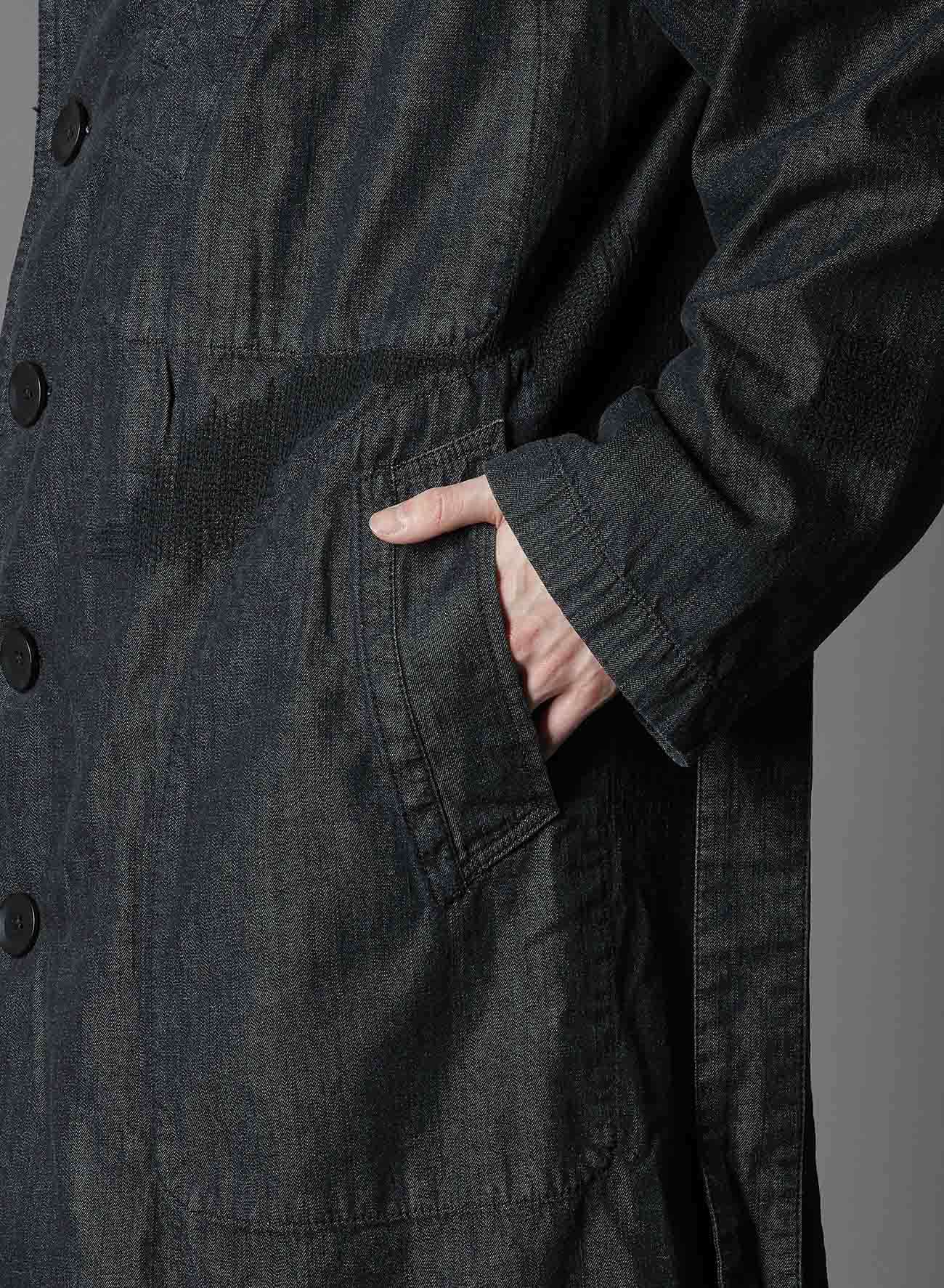 8OZ DENIM + DUNGAREE HOODED COATS WITH POCKETS