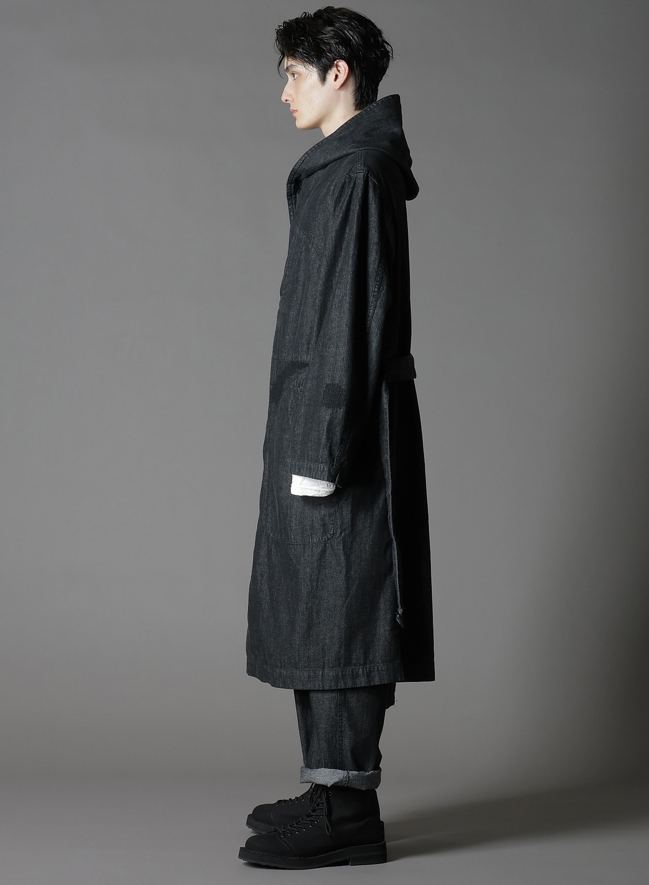 8OZ DENIM + DUNGAREE HOODED COATS WITH POCKETS