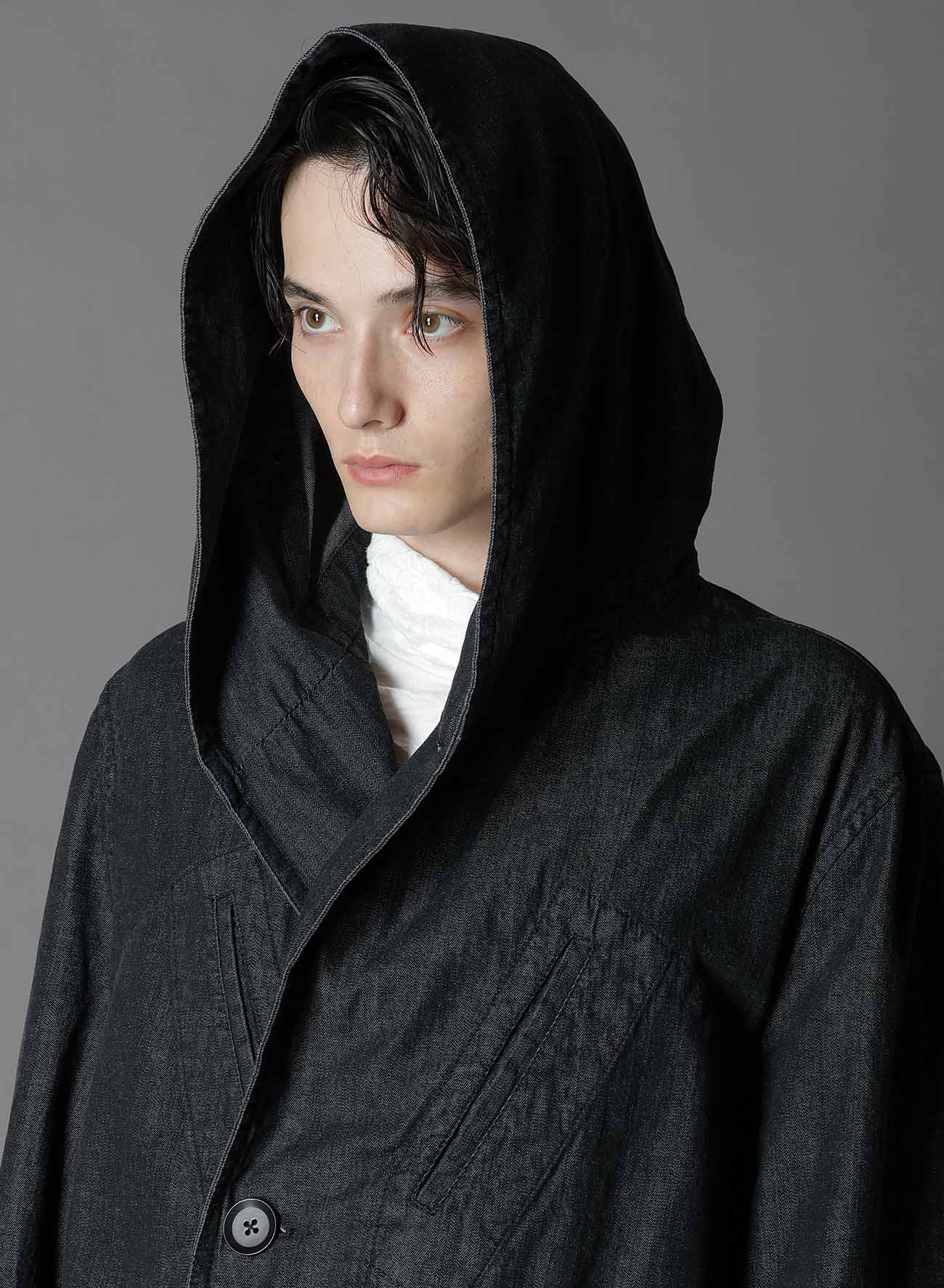 8OZ DENIM + DUNGAREE HOODED COATS WITH POCKETS