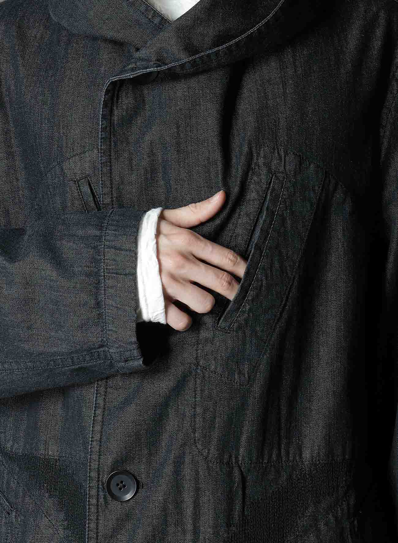 8OZ DENIM + DUNGAREE HOODED COATS WITH POCKETS