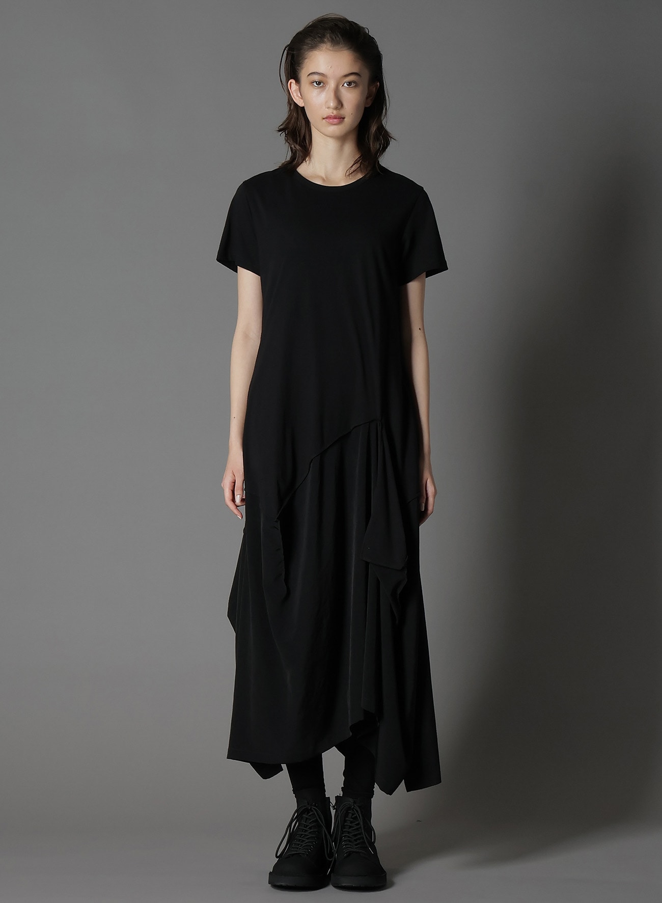 ULTIMA JERSEY + CREPE DE CHINE SQUARE T-DRESSES