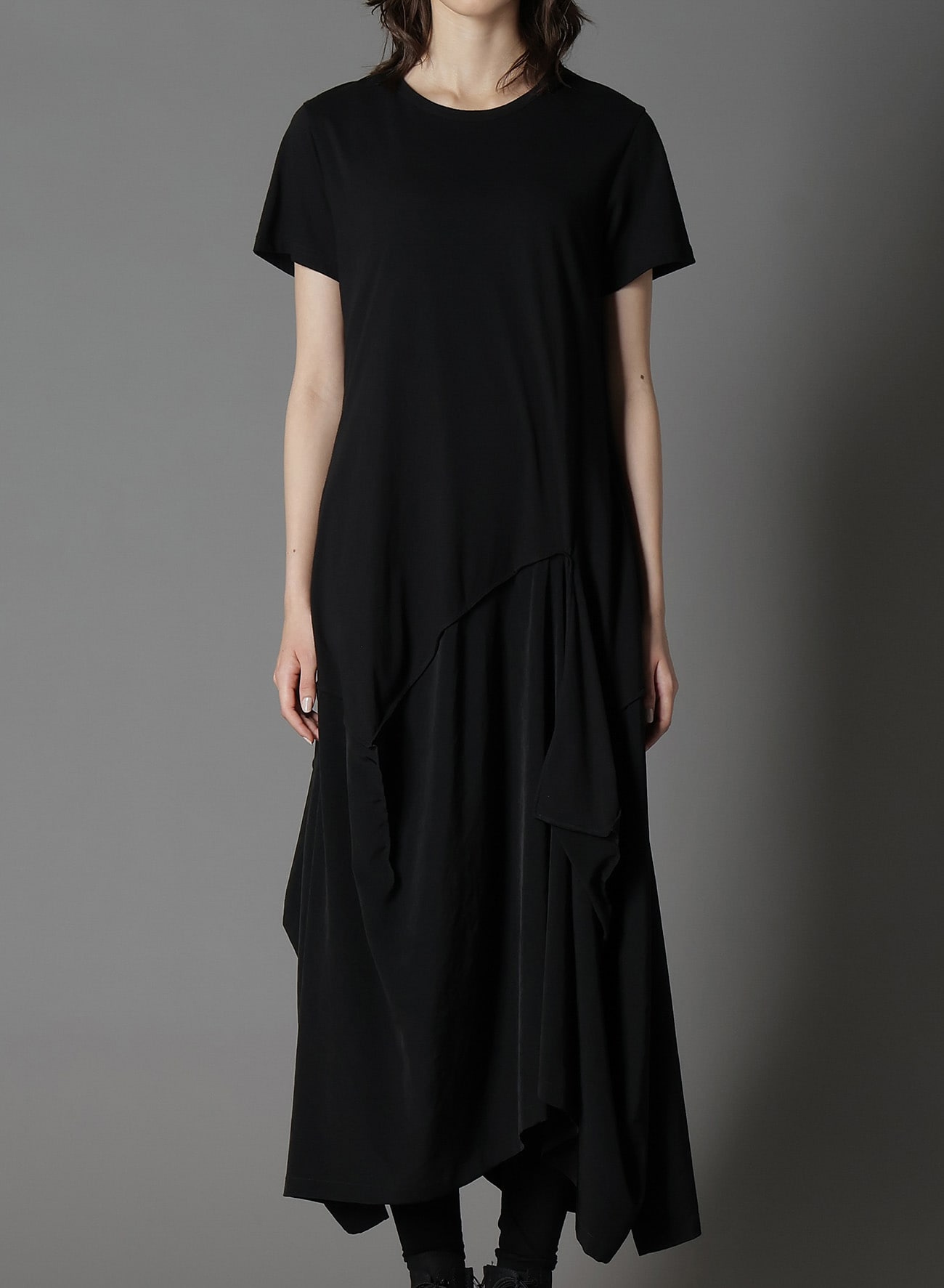 ULTIMA JERSEY + CREPE DE CHINE SQUARE T-DRESSES