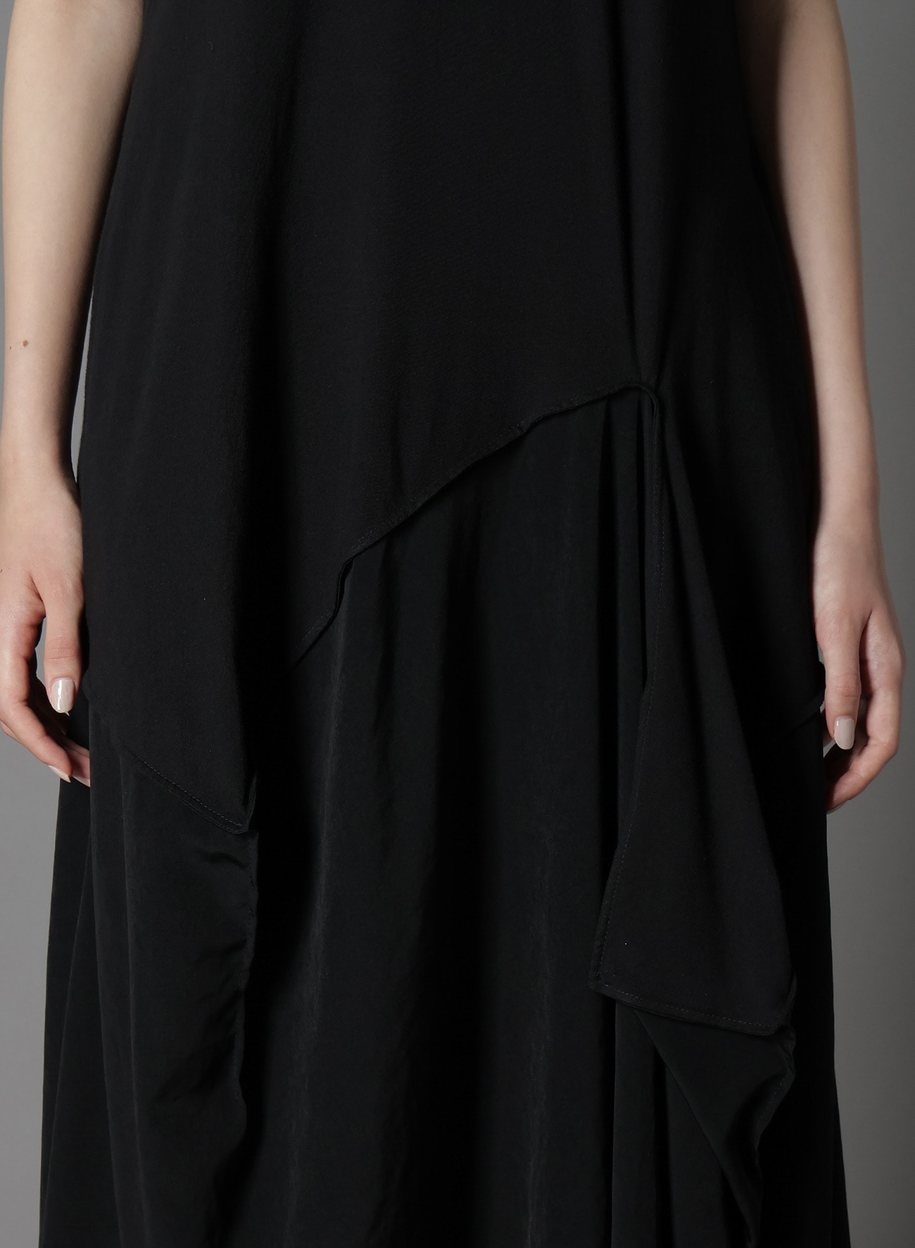ULTIMA JERSEY + CREPE DE CHINE SQUARE T-DRESSES