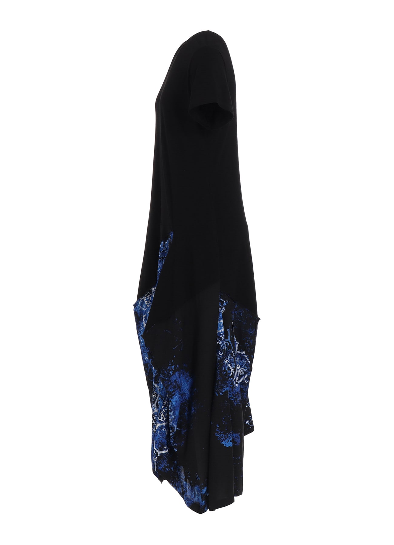 ULTIMA TRICOT+RAYON PRINT TILE PATTERN SQUARE T-DRESSES